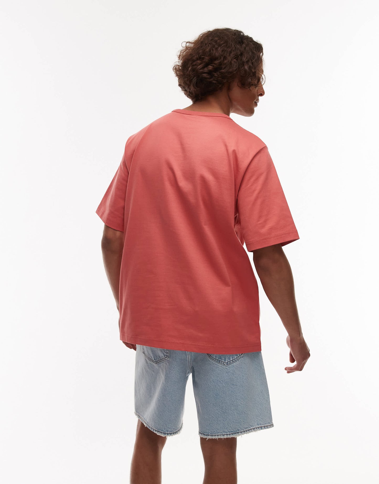 ARKET heavyweight jersey oversized  t-shirt in washed red