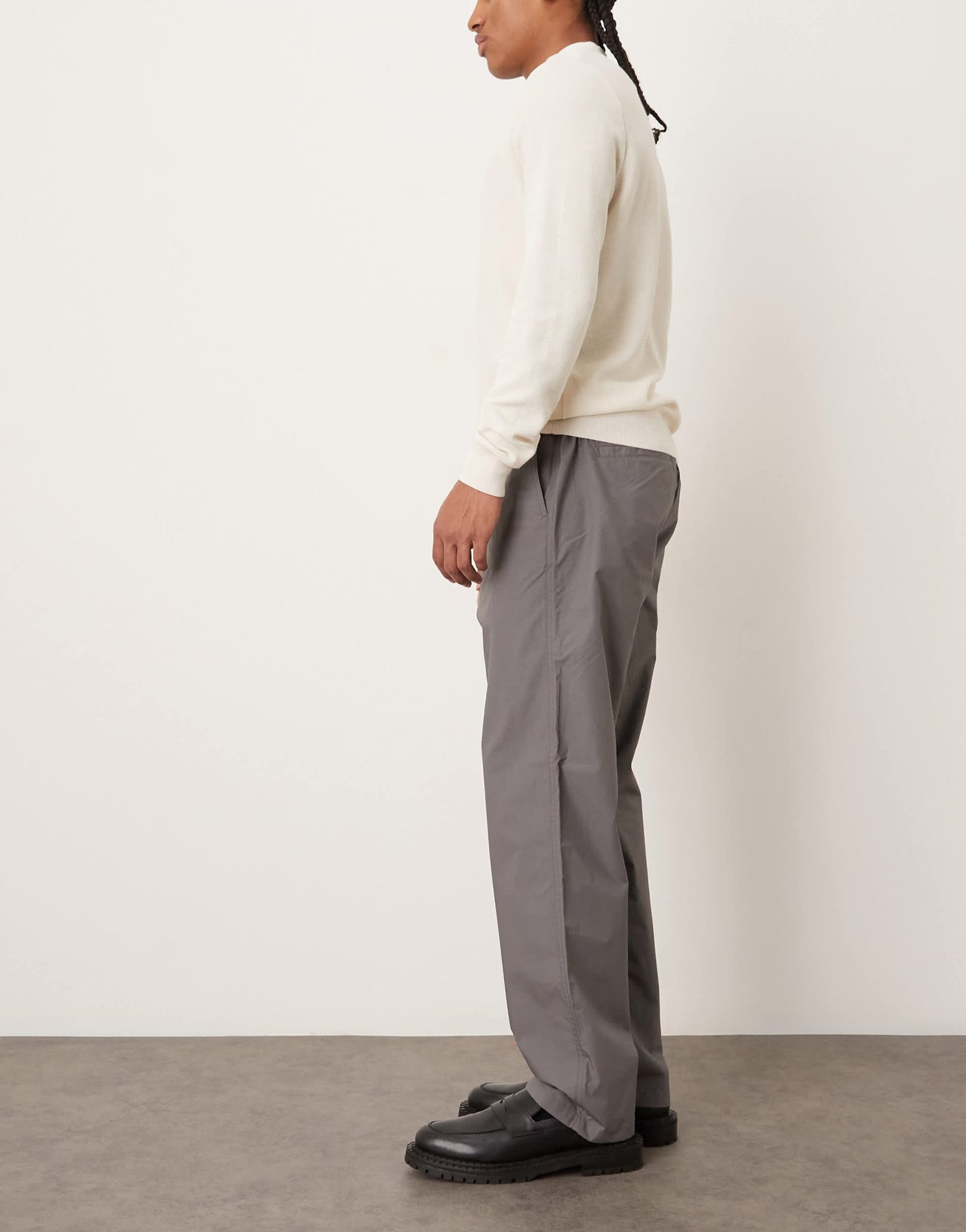 ARKET lightweight pull-on trousers in grey