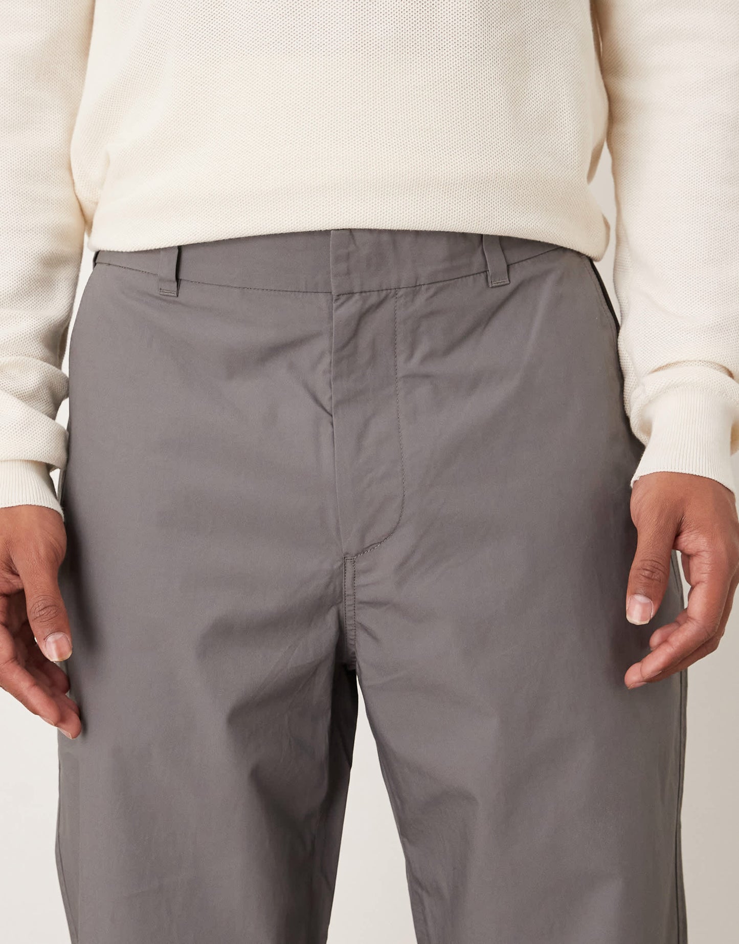 ARKET lightweight pull-on trousers in grey
