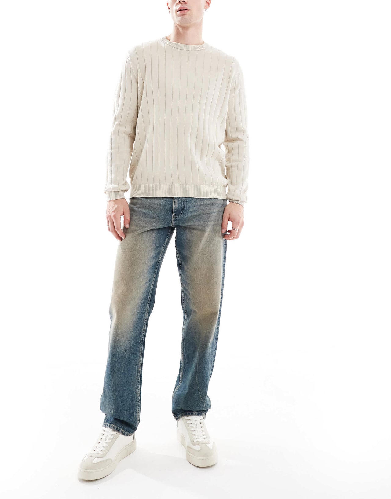 ASOS DESIGN straight jeans with tint in light wash blue