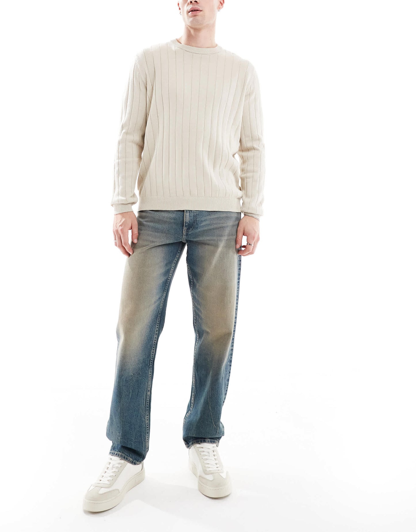 ASOS DESIGN straight jeans with tint in light wash blue