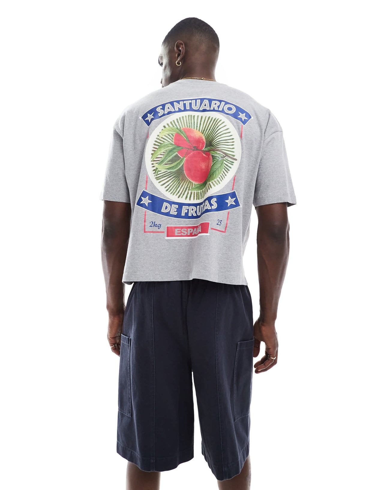 ASOS DESIGN long length canvas cargo shorts in washed navy