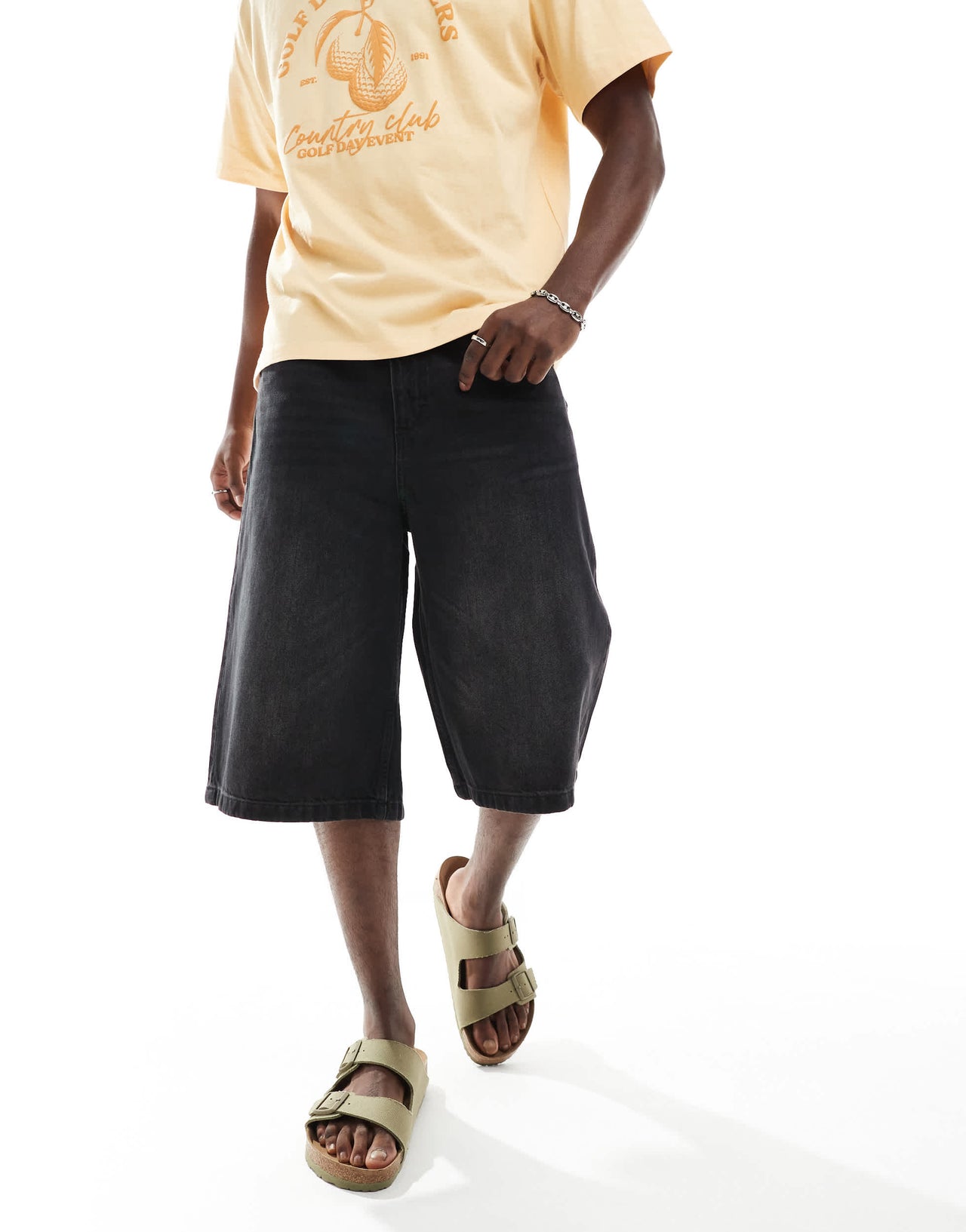 Cotton On super baggy jort in y2k washed black