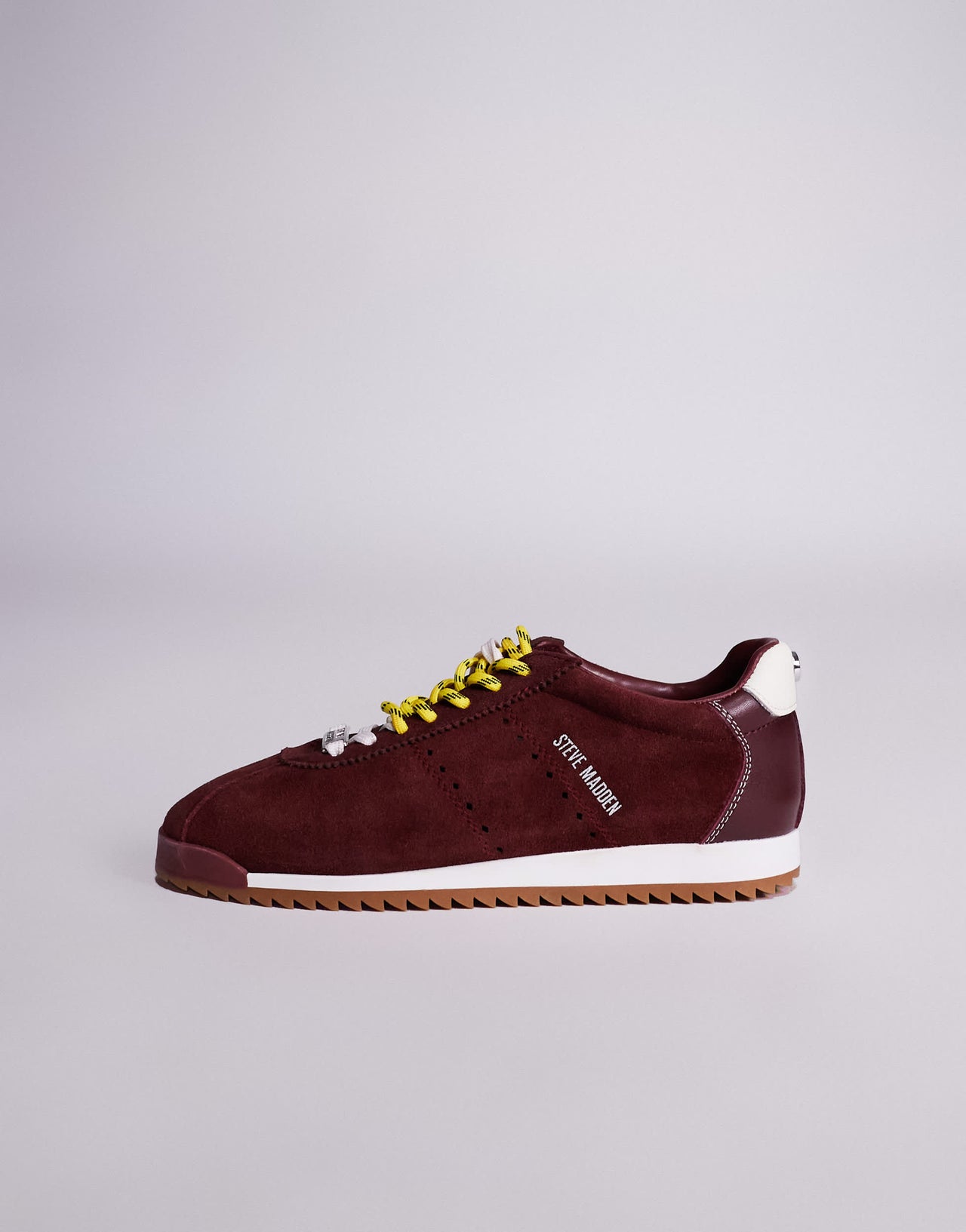 Steve Madden Mirage gum sole trainers in burgundy