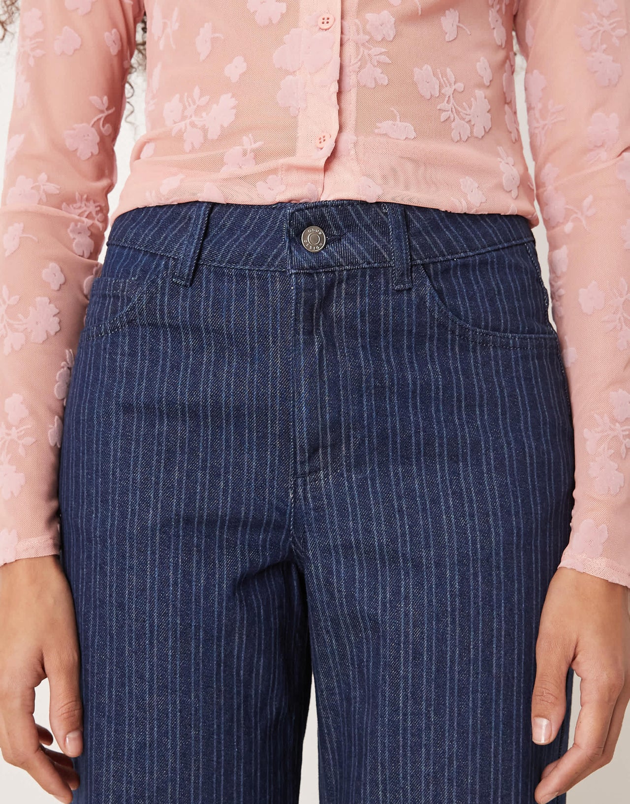 ASOS DESIGN boyfriend jean in striped denim