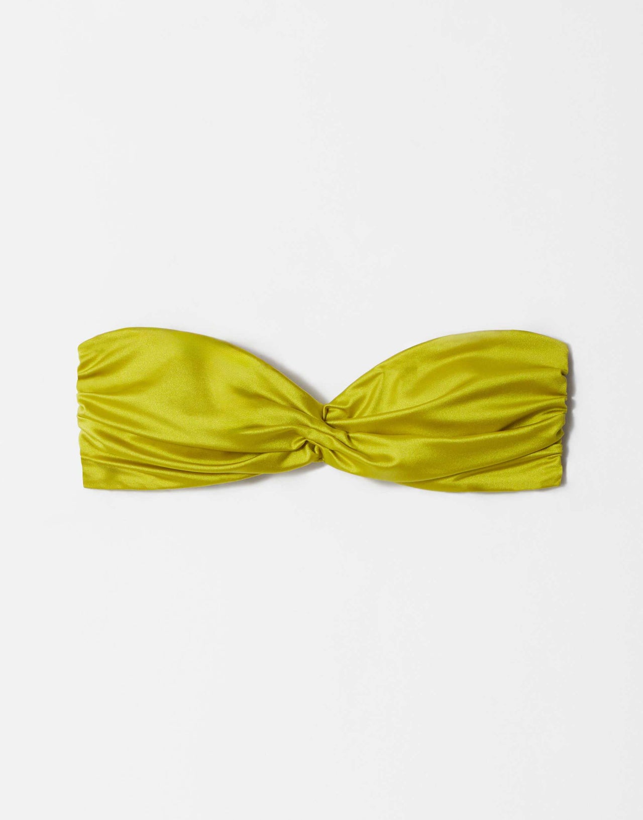 & Other Stories bandeau bikini top with removeable padding in green