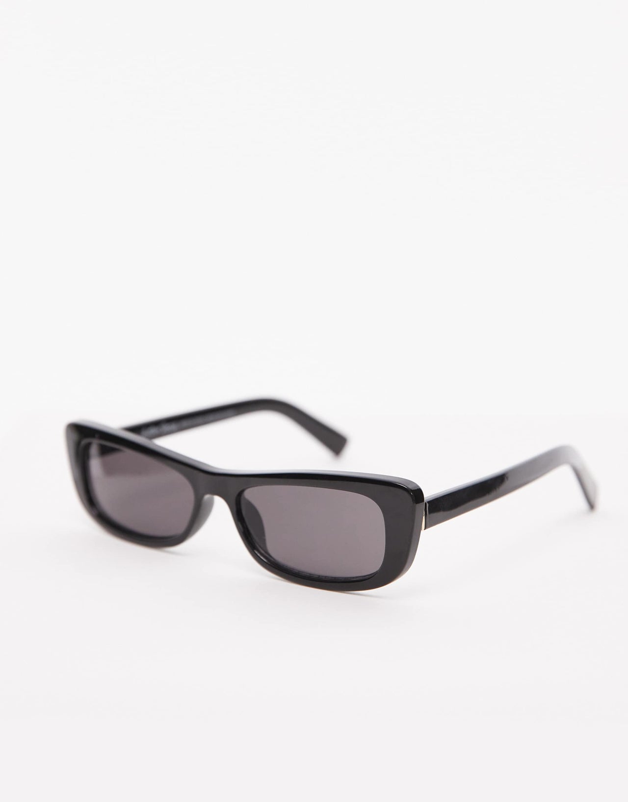 & Other Stories slim rectangle sunglasses in black