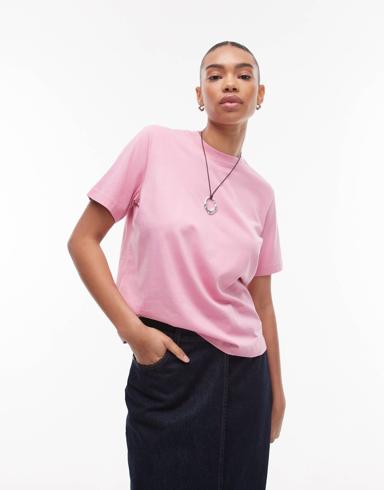 & Other Stories relaxed short sleeve t-shirt in pink