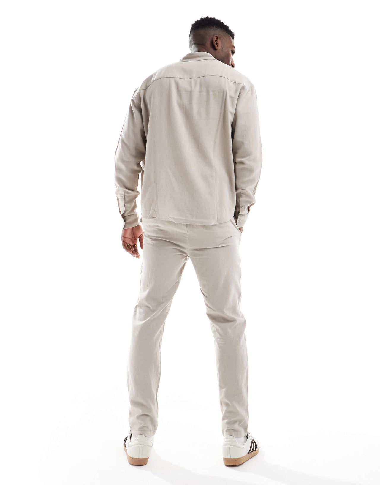 New Look linen look trouser co-ord in stone