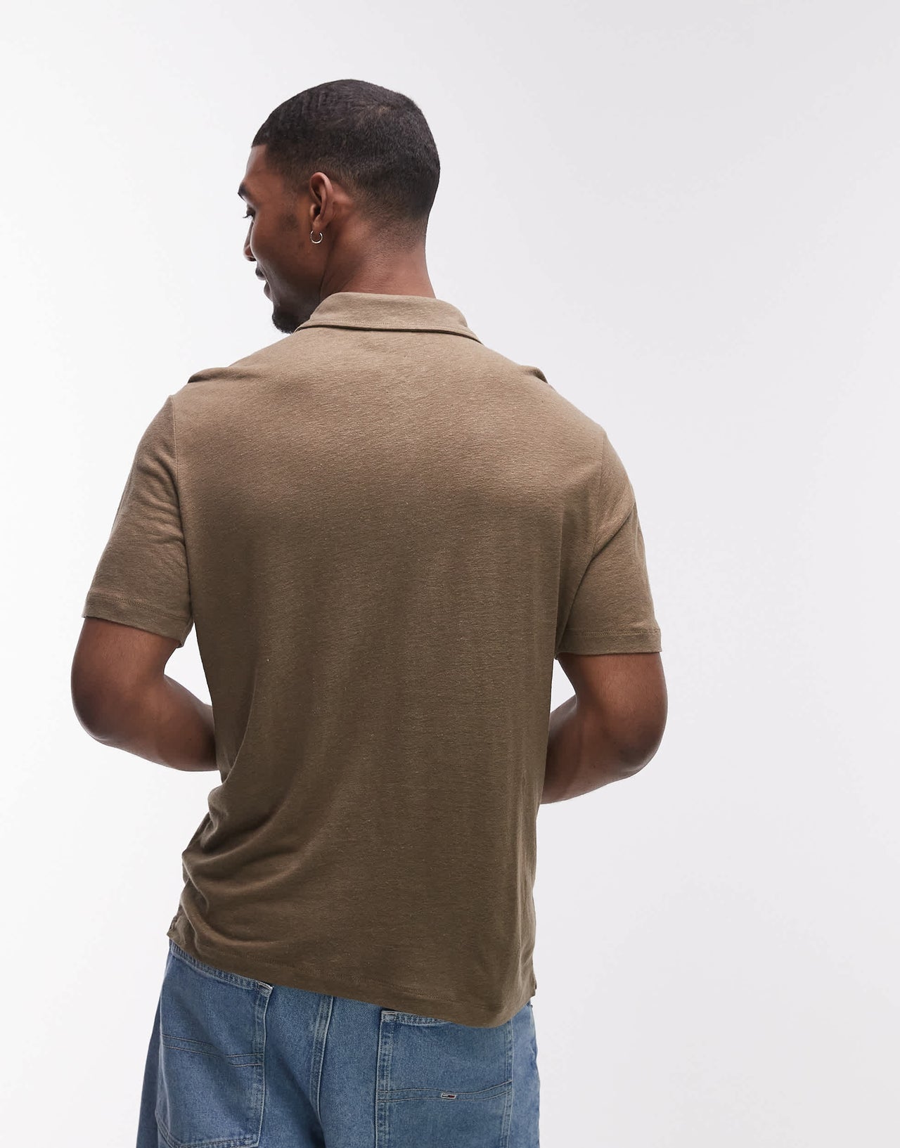 Mango jersey shirt in beige