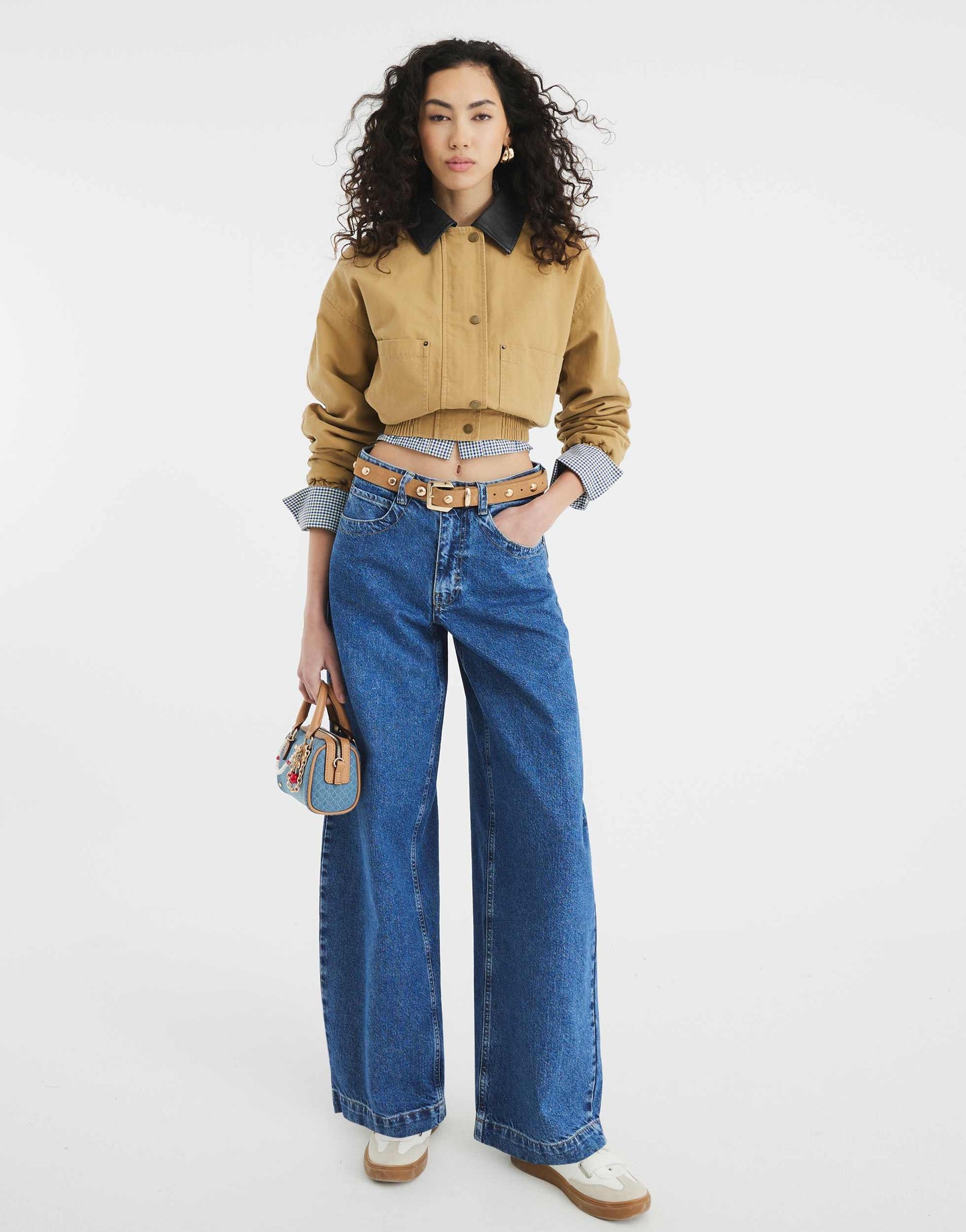 River island balloon midwash jean in blue