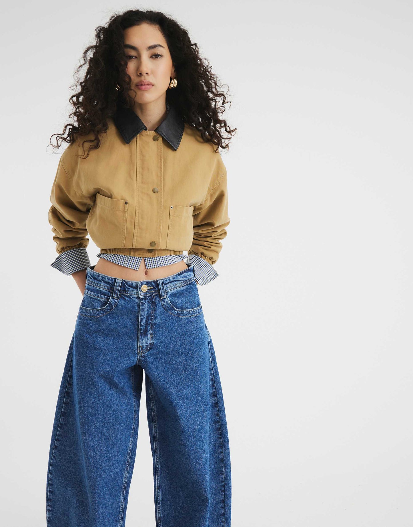 River island balloon midwash jean in blue