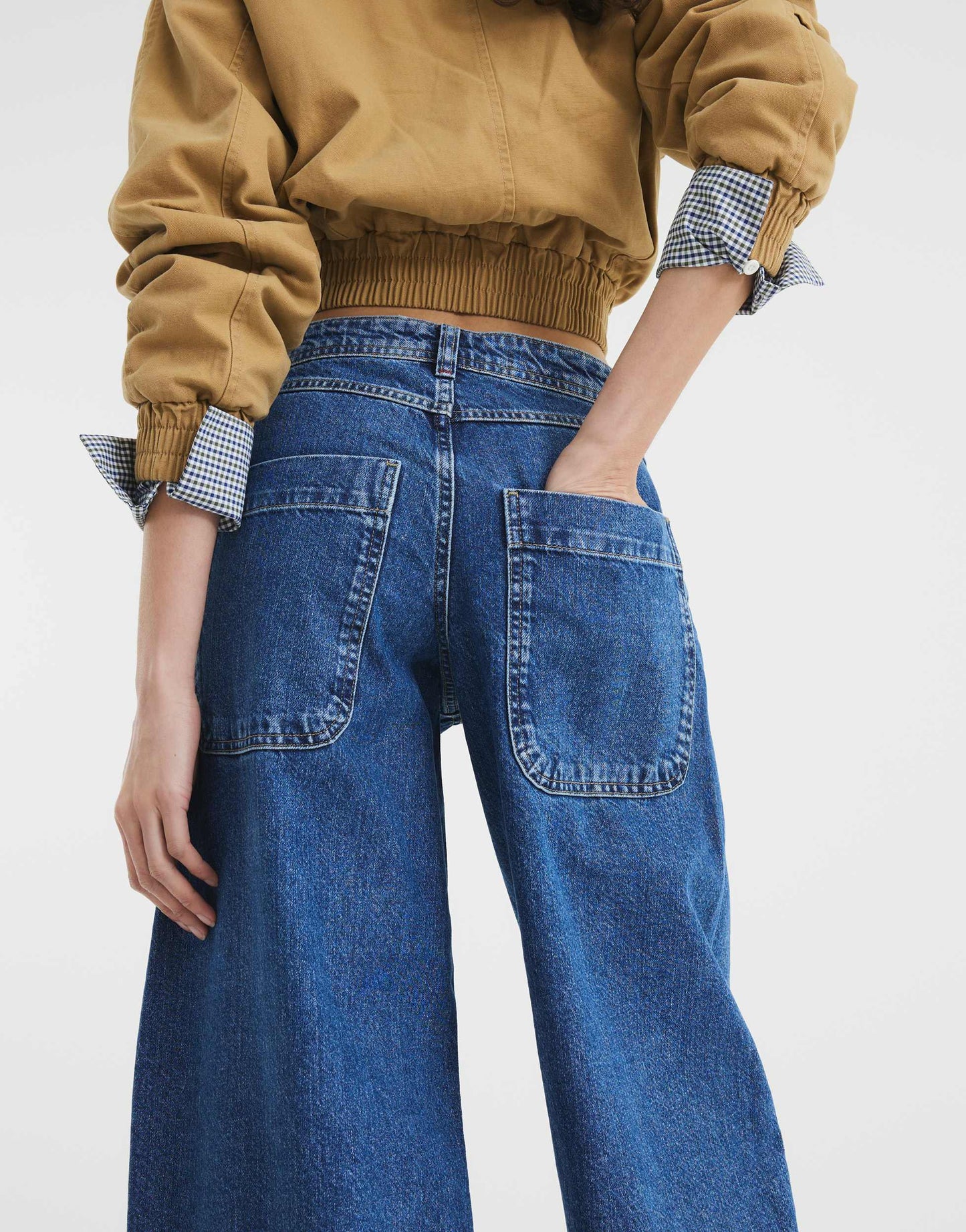 River island balloon midwash jean in blue