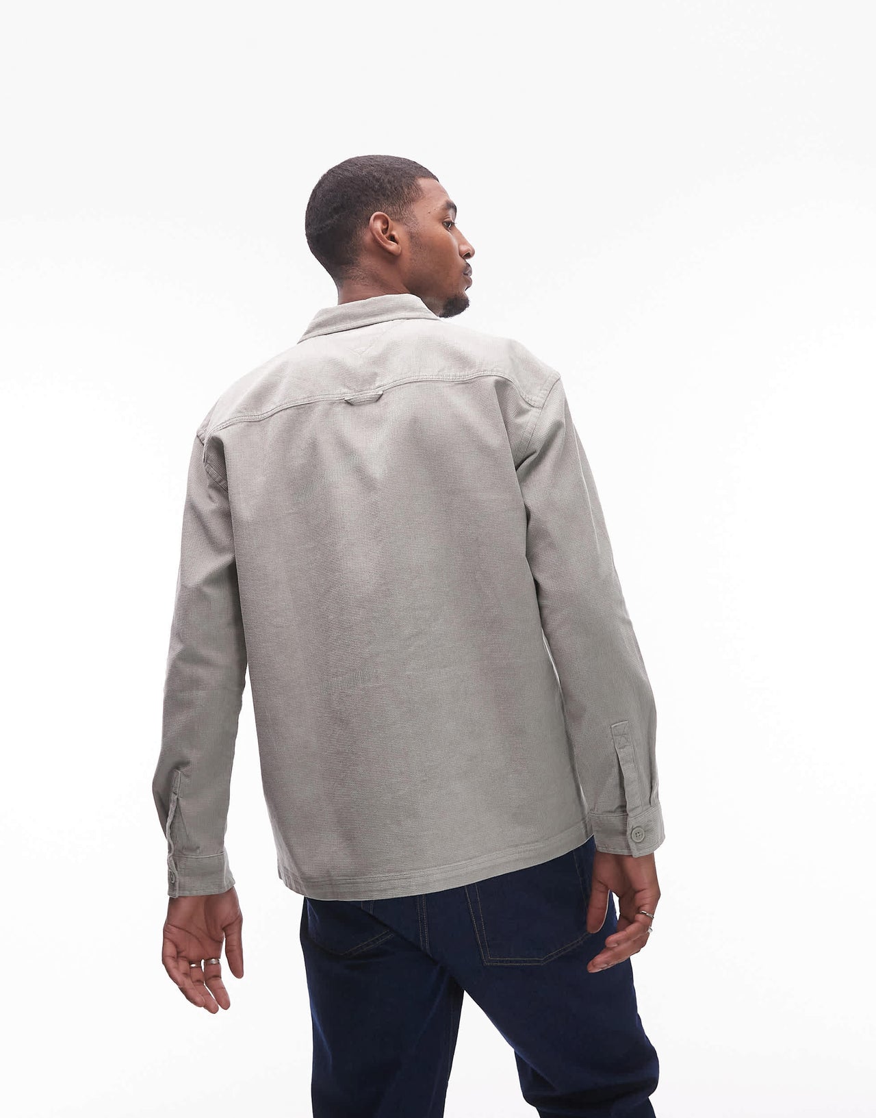 Tommy Jeans cord overshirt in sage green