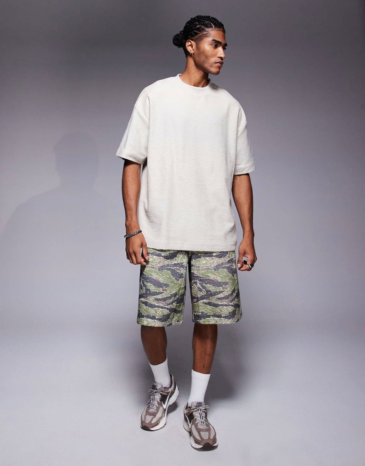 ASOS DESIGN premium oversized t-shirt in stone texture