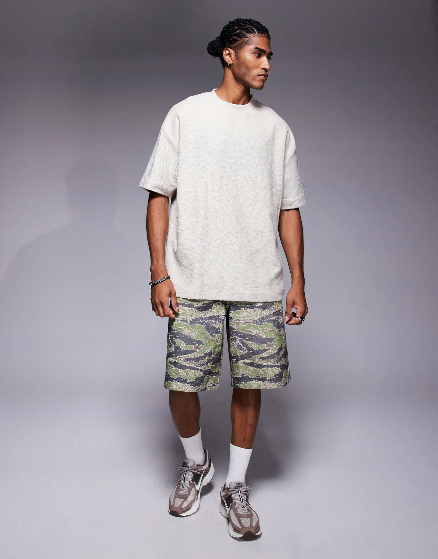 ASOS DESIGN premium oversized t-shirt in stone texture