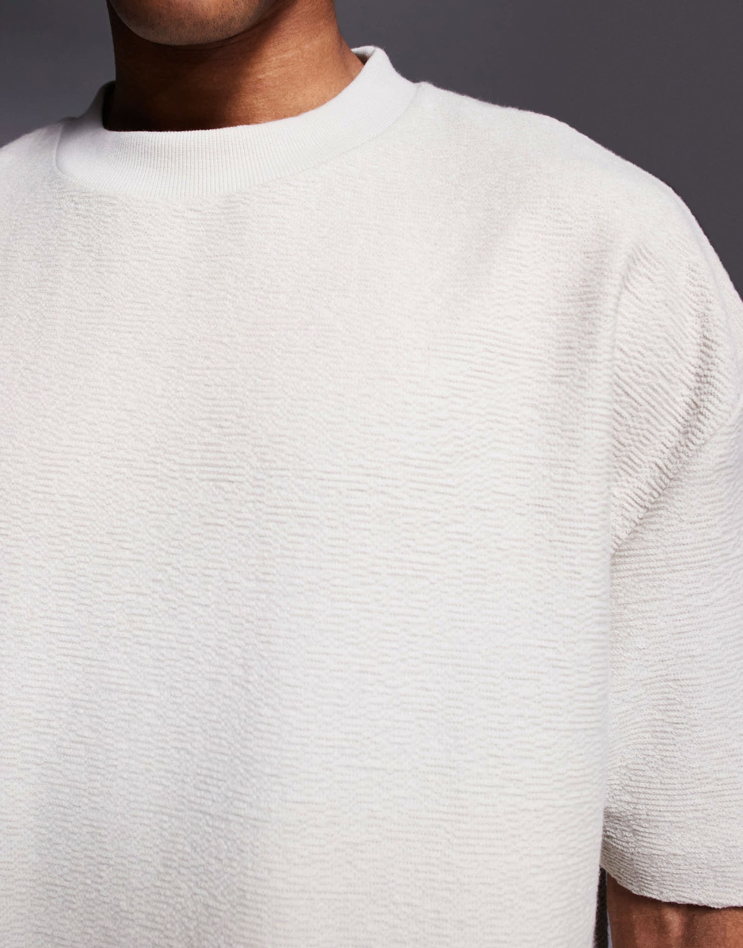 ASOS DESIGN premium oversized t-shirt in stone texture
