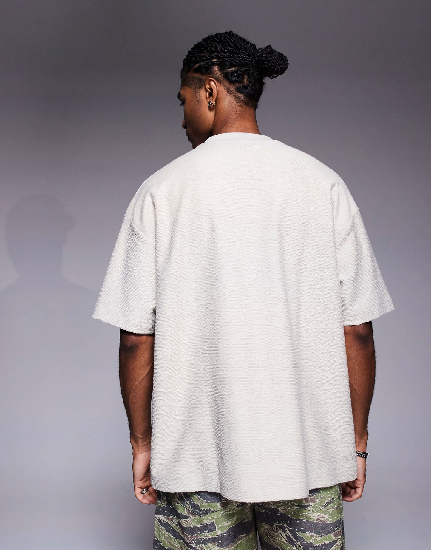 ASOS DESIGN premium oversized t-shirt in stone texture