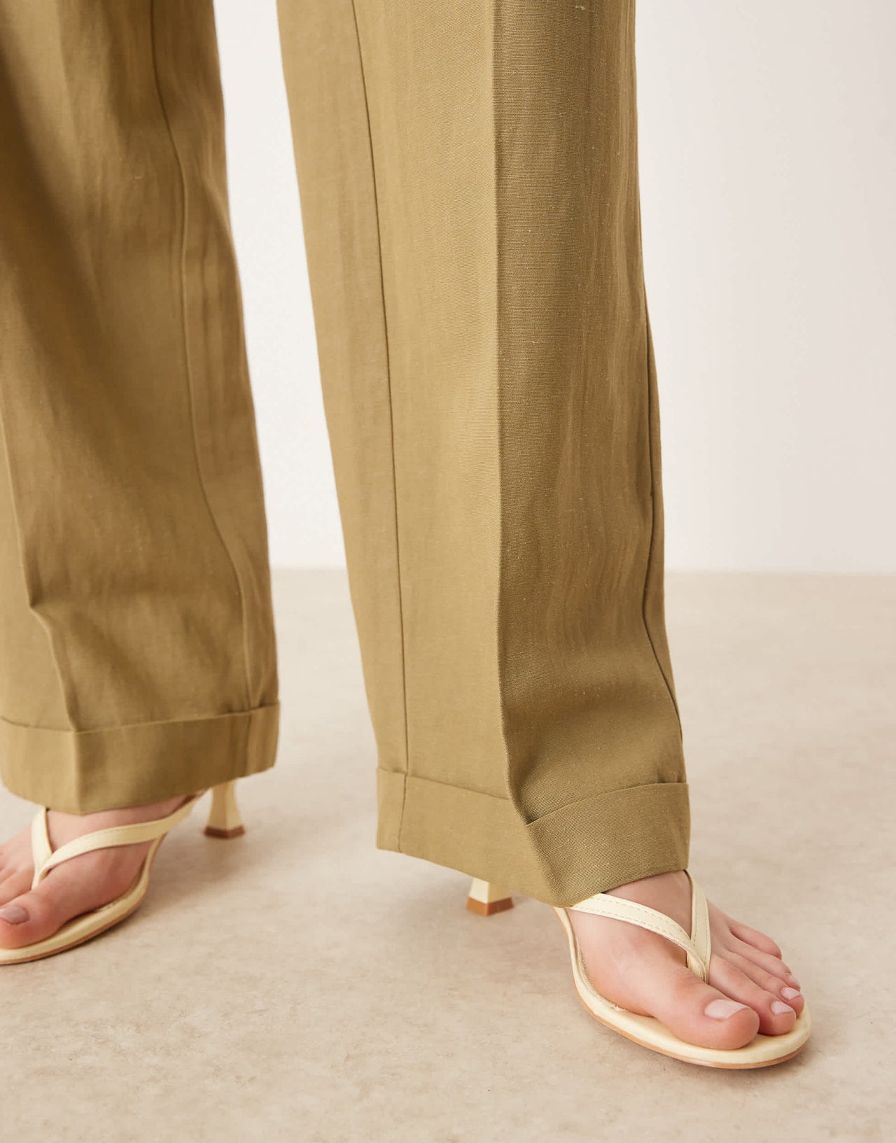 ASOS DESIGN tailored straight leg trousers co-ord in khaki