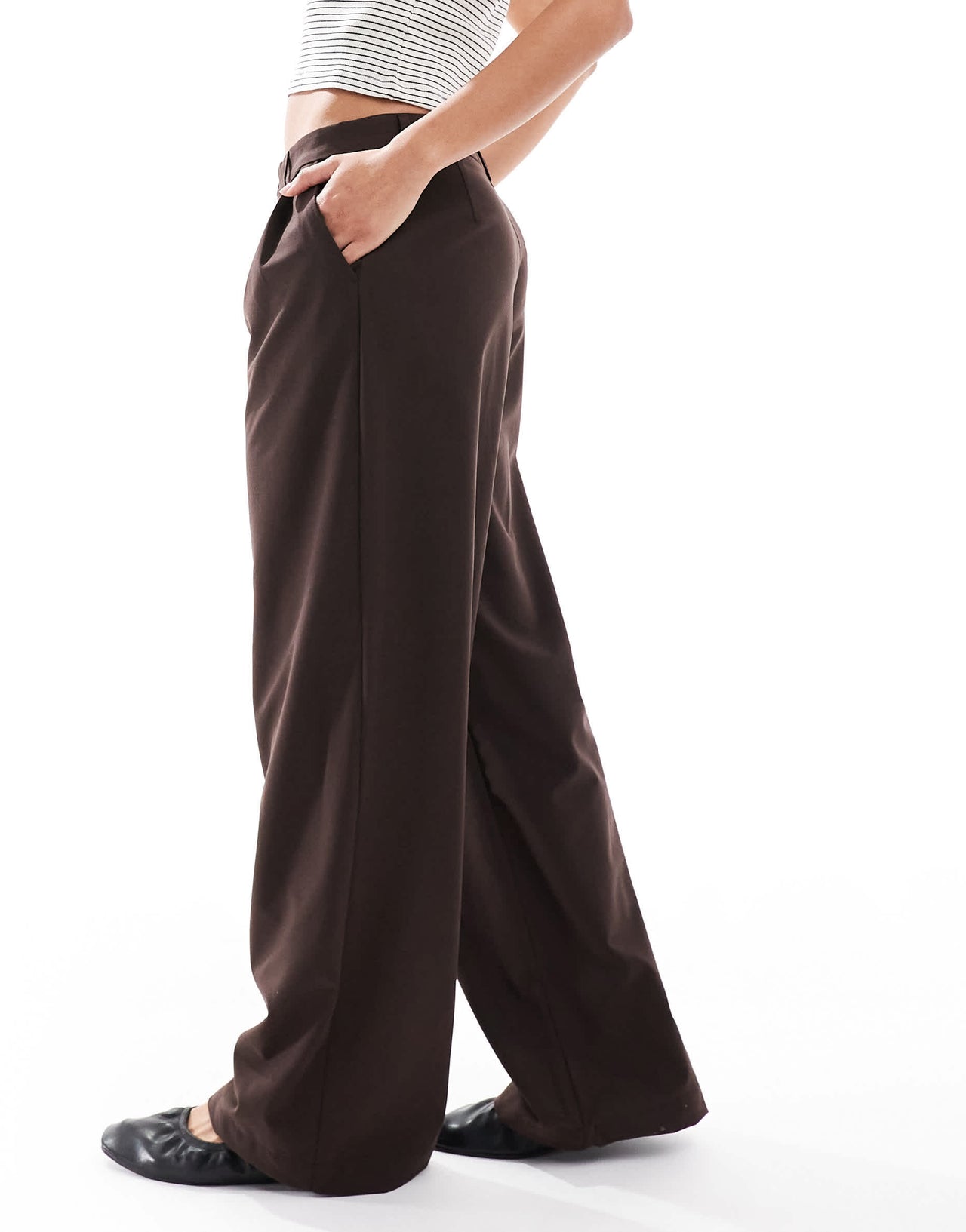 Bershka Tailored Trouser in brown