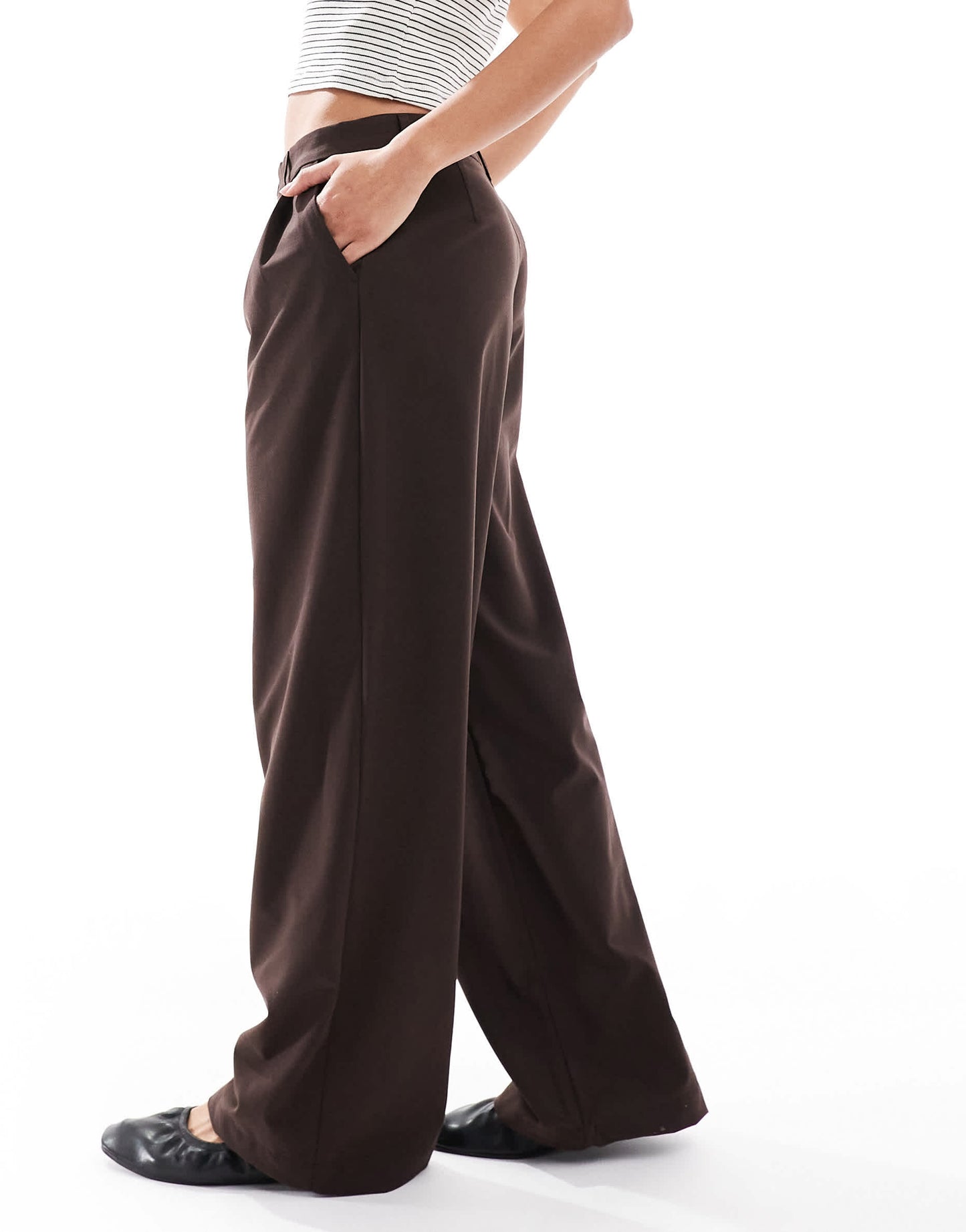 Bershka Tailored Trouser in brown