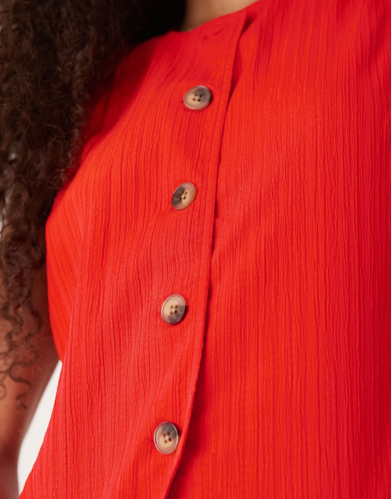 ASOS DESIGN crinkle top co-ord in rust