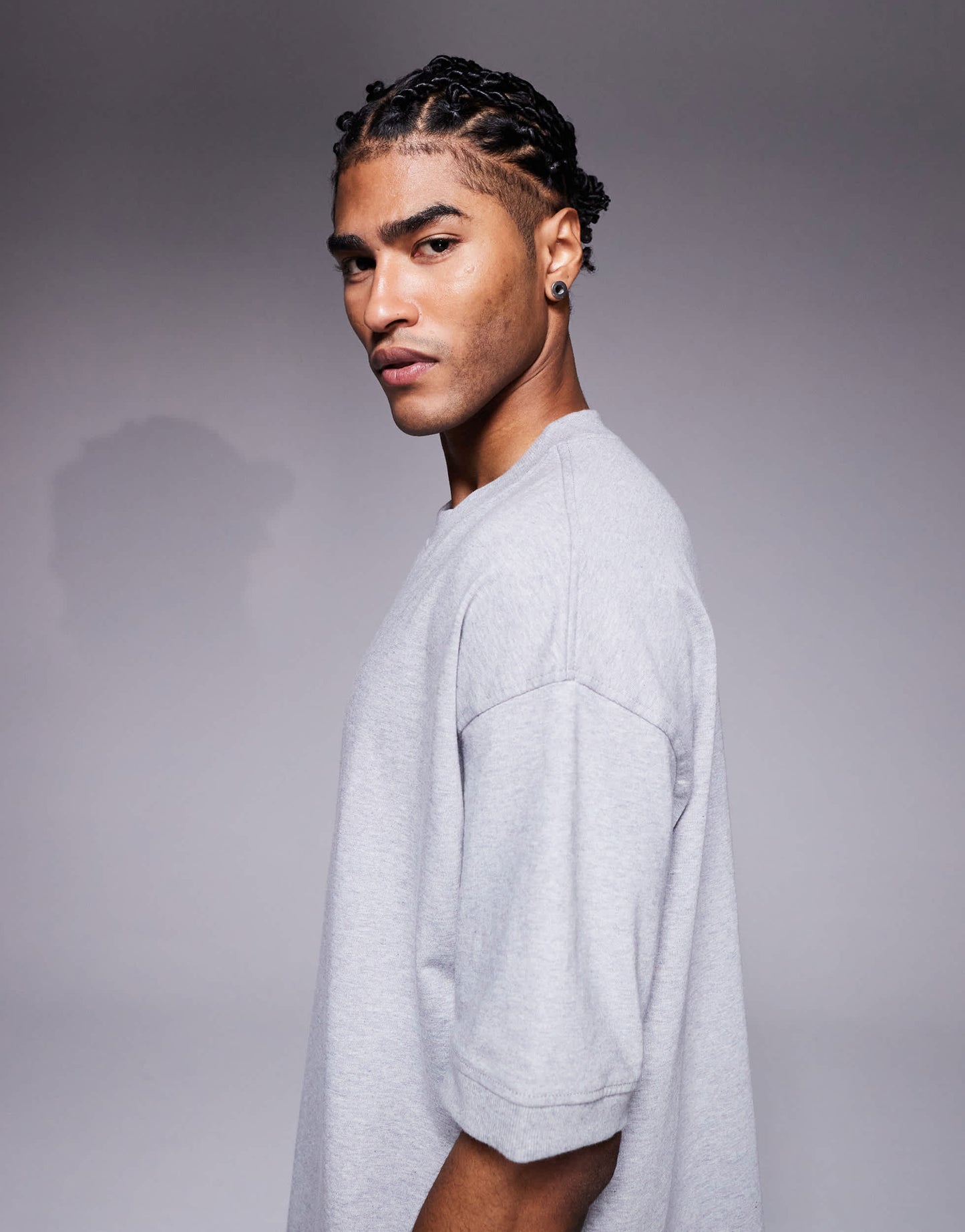 ASOS DESIGN super heavyweight oversized t-shirt in grey marl
