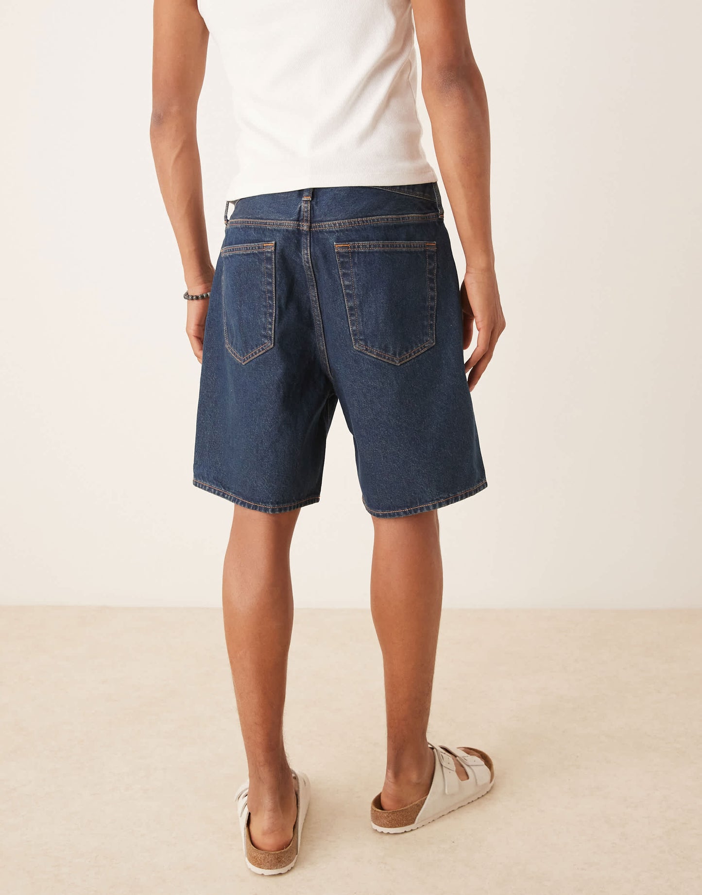 Abercrombie & Fitch loose denim shorts in indigo