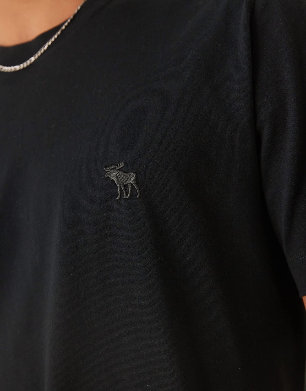 Abercrombie & Fitch slim fit icon t-shirt in black
