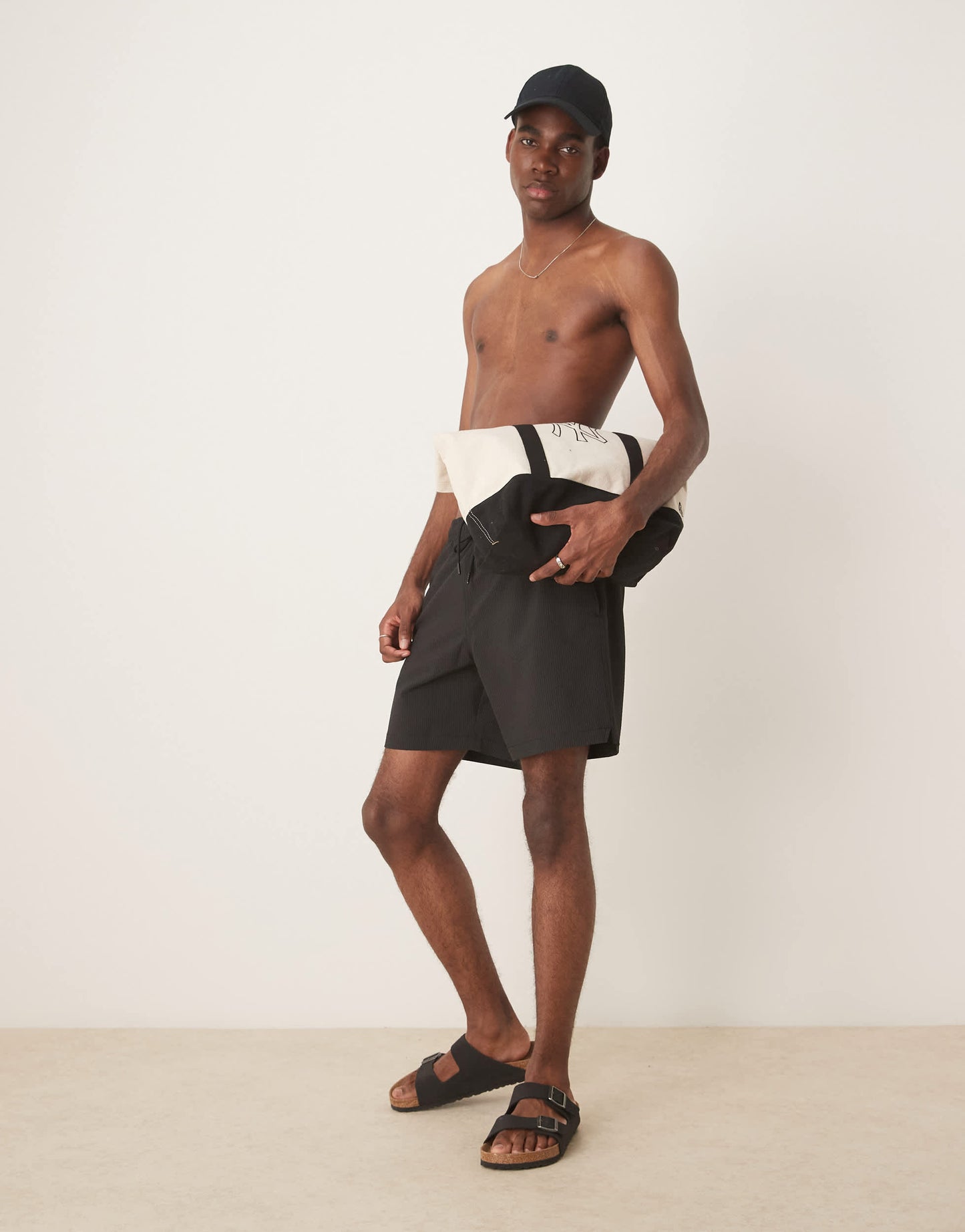 Abercrombie & Fitch swimwear 7"""" short in black