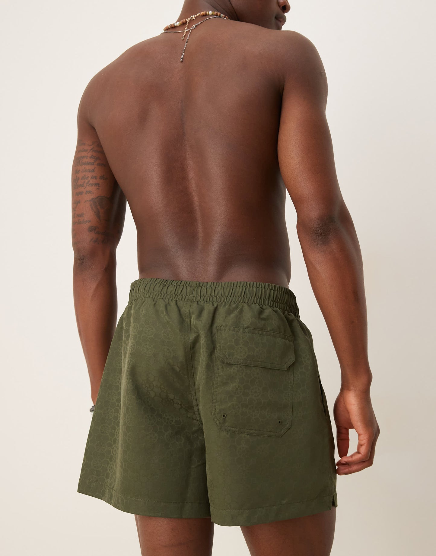 Abercrombie & Fitch swimwear 5"""" short in green leaf print