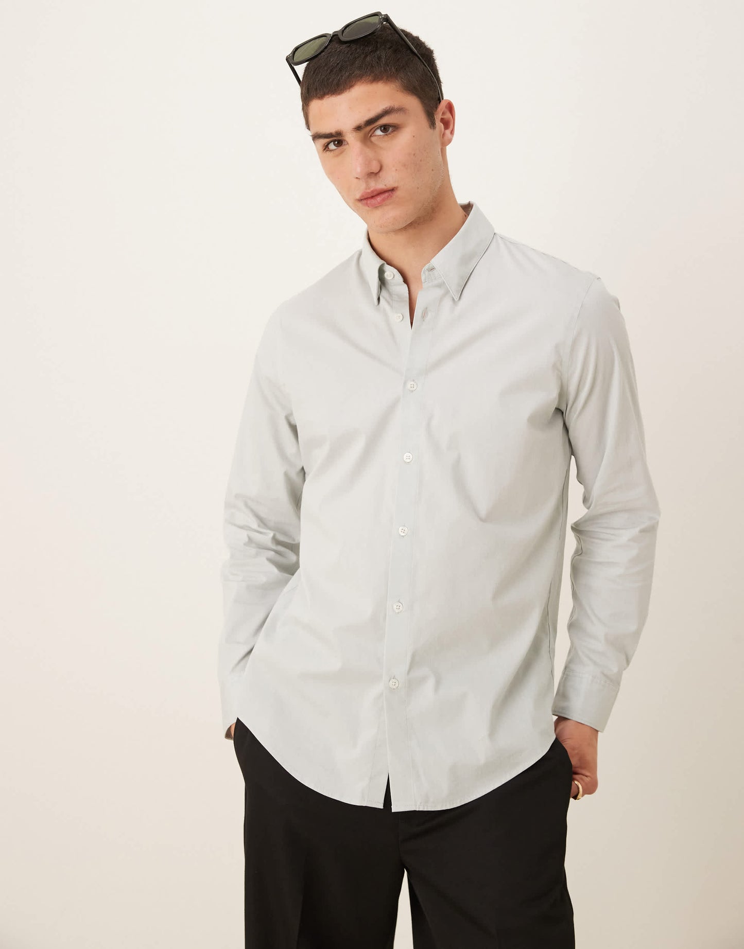 Abercrombie & Fitch long sleeve shirt in light green