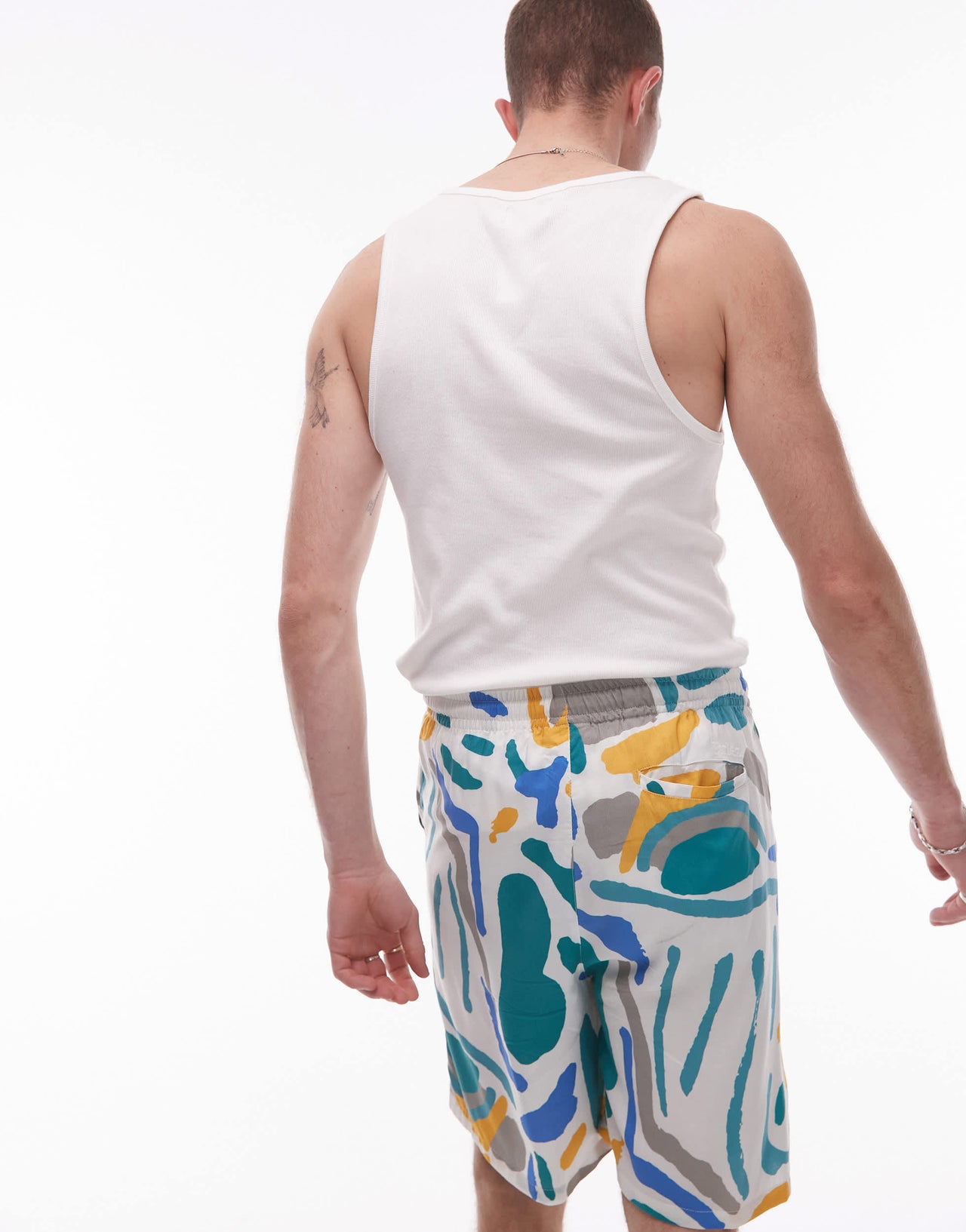 Parlez bay stroke print short co-ord in multi