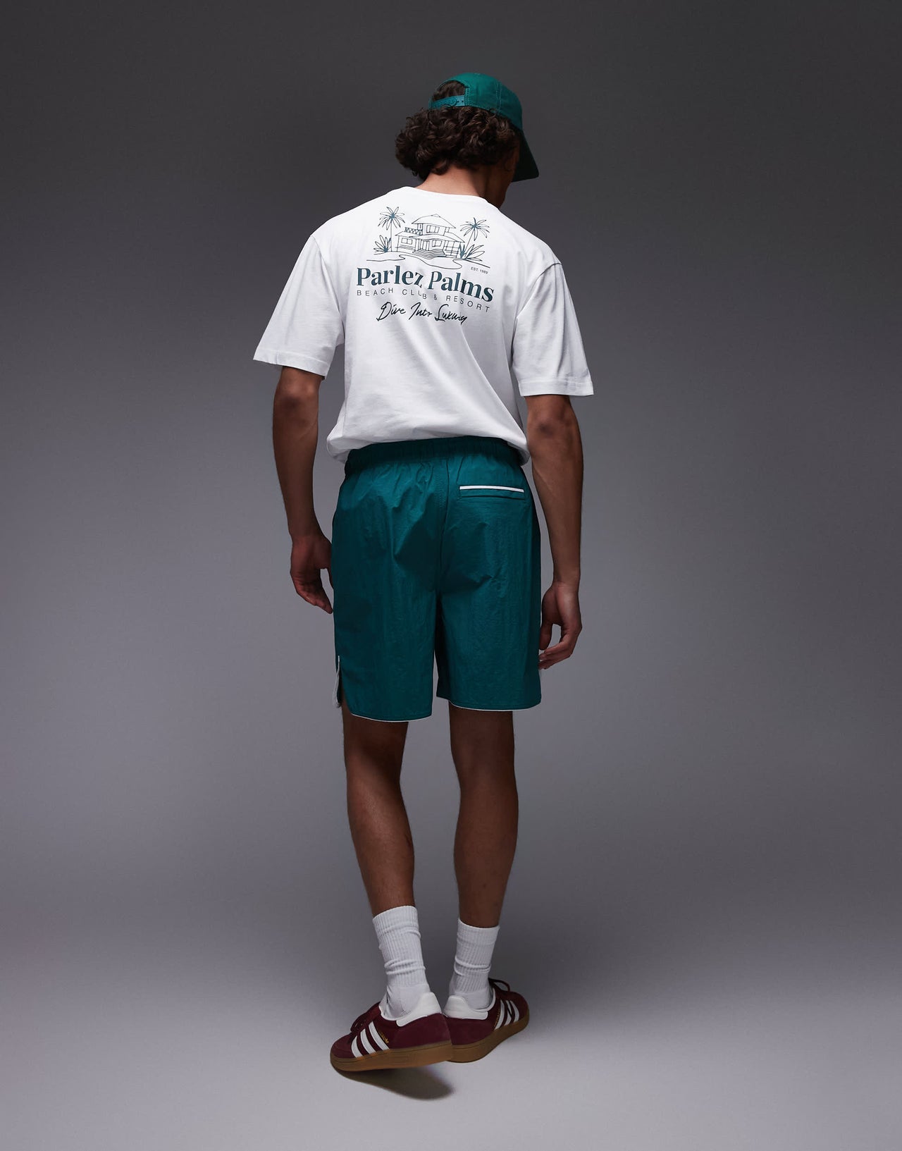 Parlez enigma relaxed logo detail short in green
