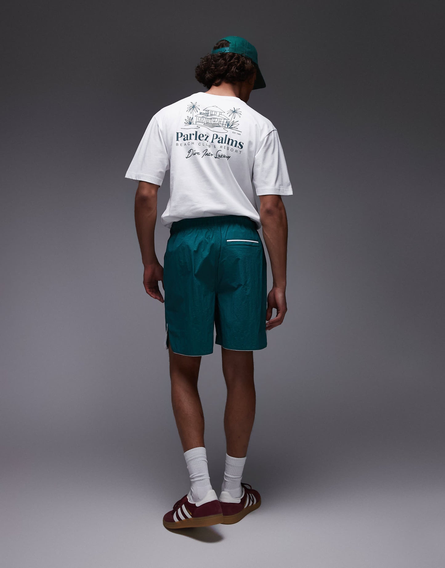 Parlez enigma relaxed logo detail short in green
