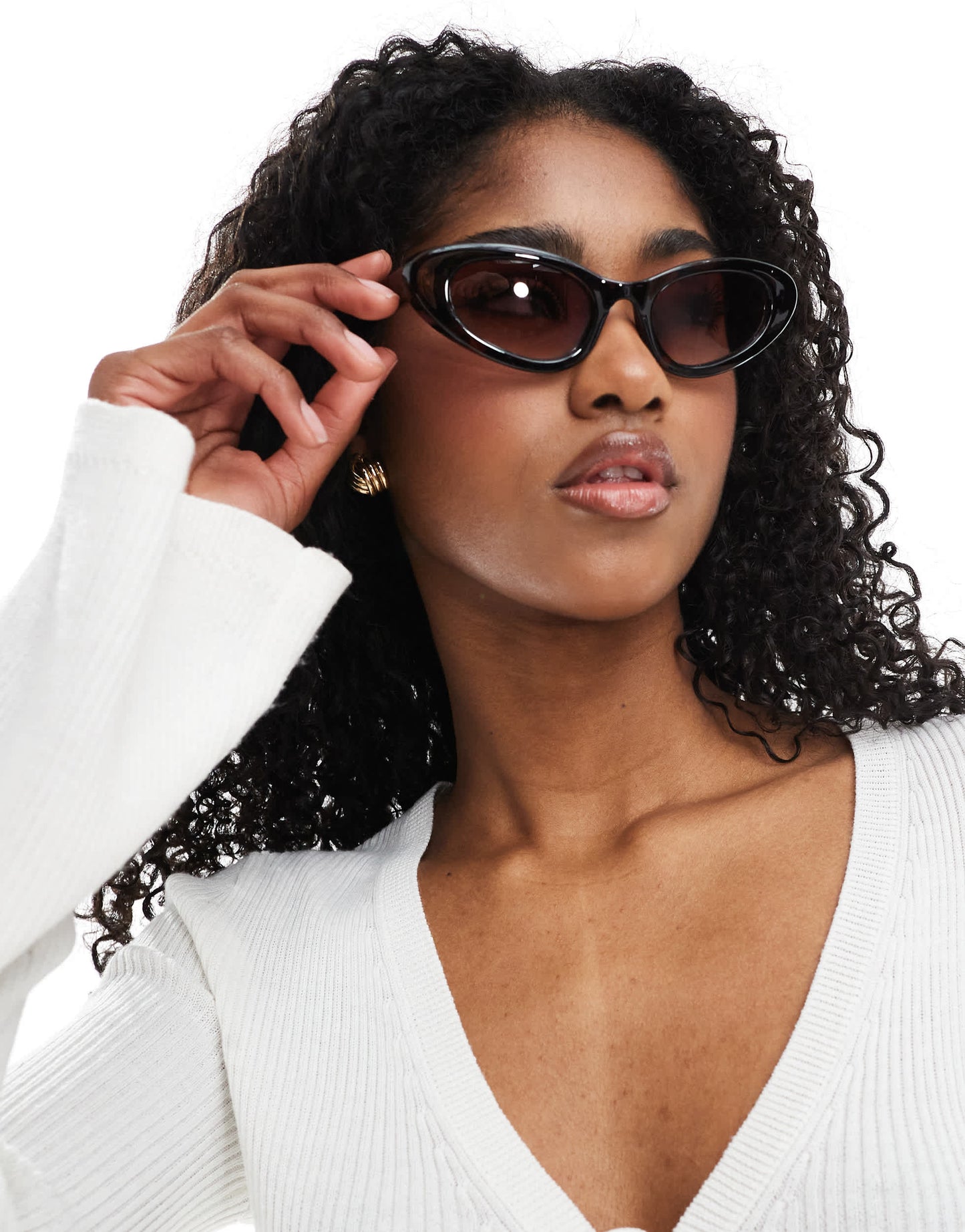 Monki cat eye sunglasses in brown tortoise shell
