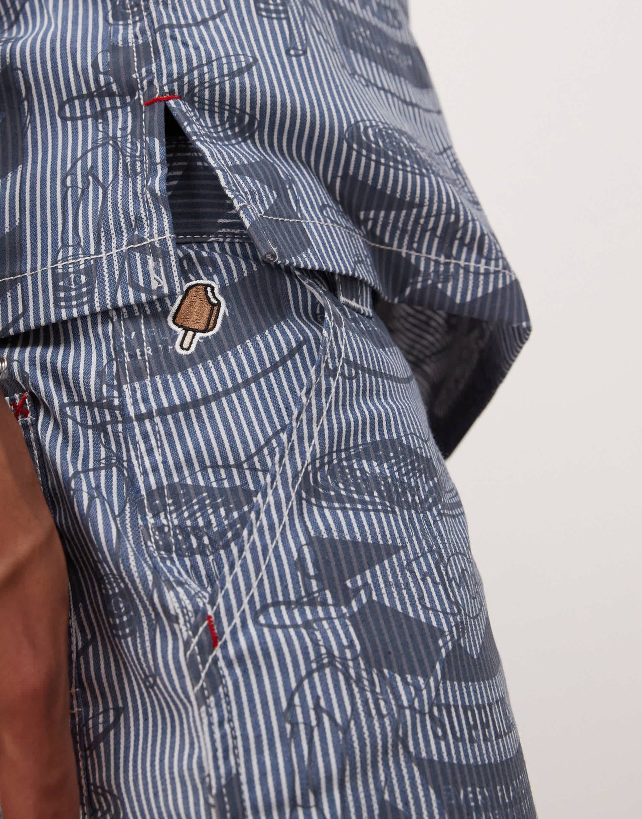 ICECREAM supplies work all over printed shorts co-ord in blue