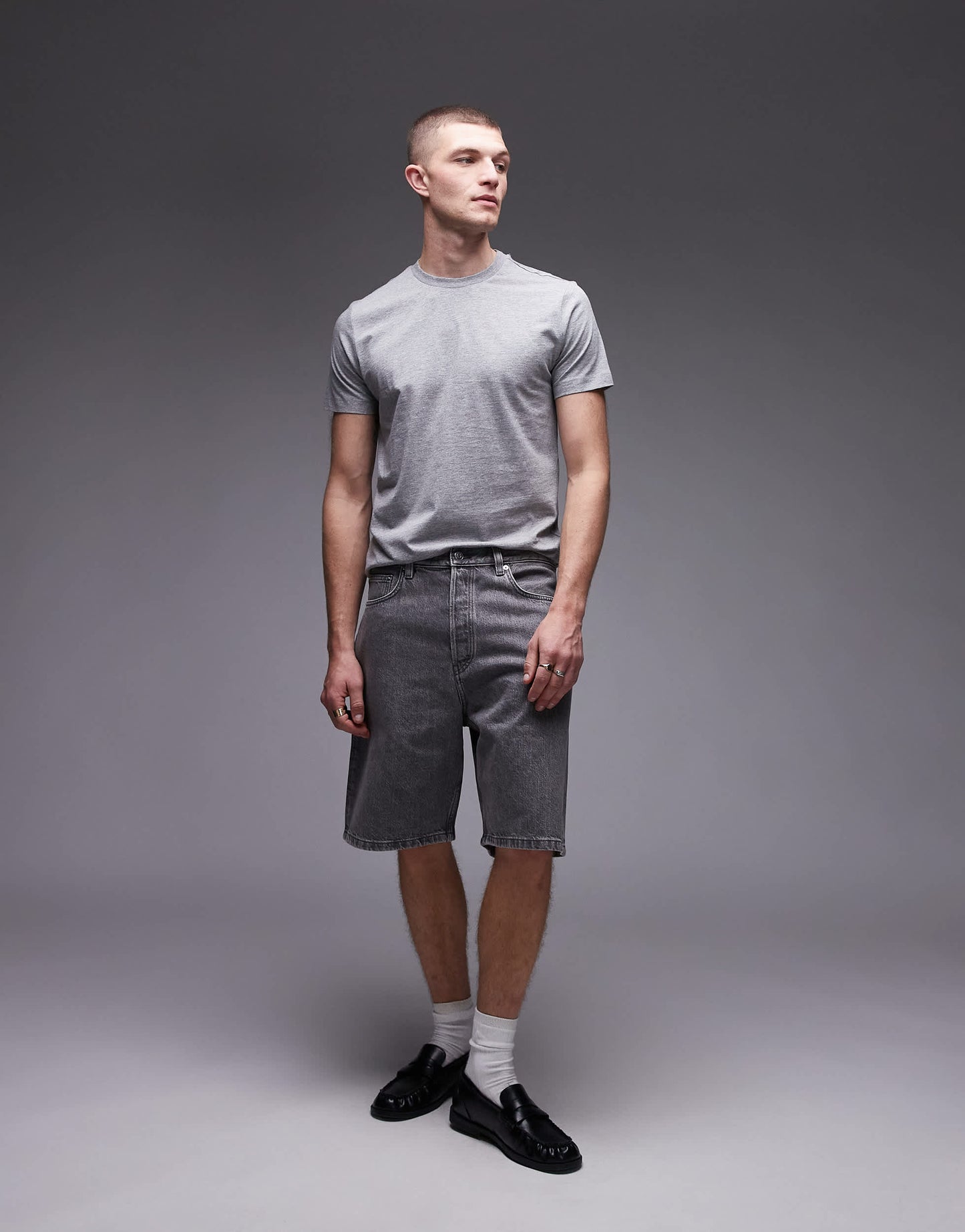 Mango basic short sleeve t-shirt in grey