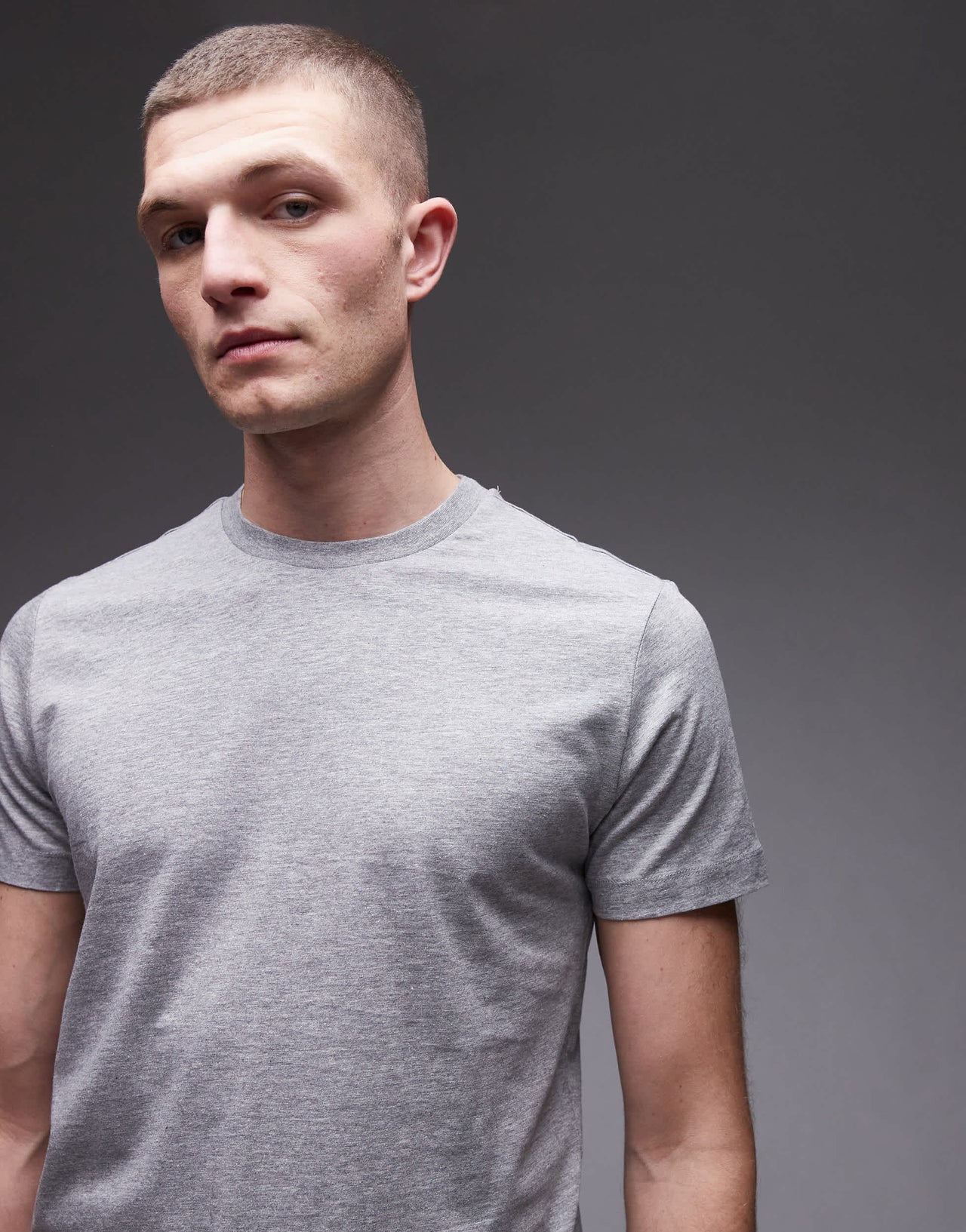 Mango basic short sleeve t-shirt in grey