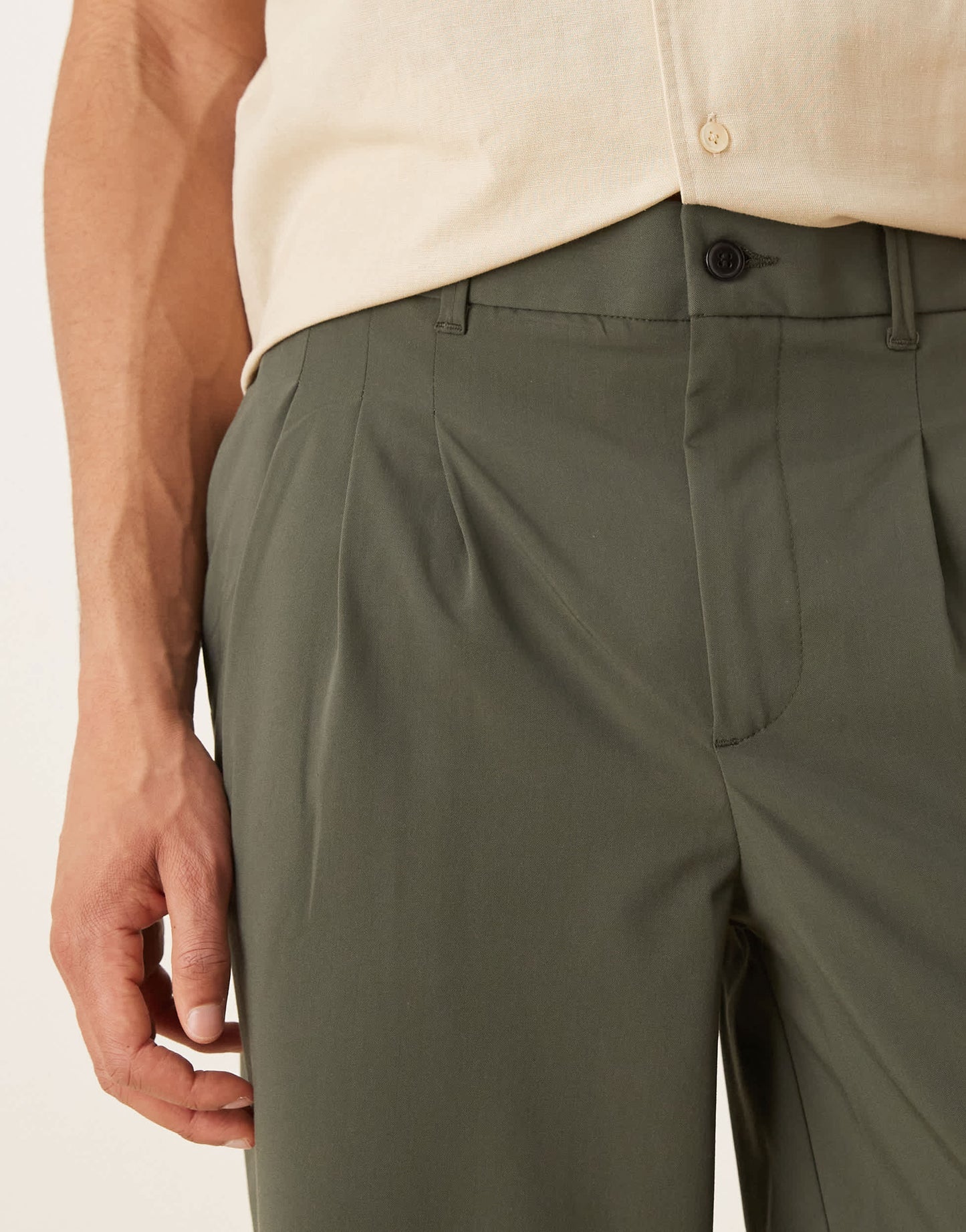 ASOS DESIGN oversized tapered trouser in green