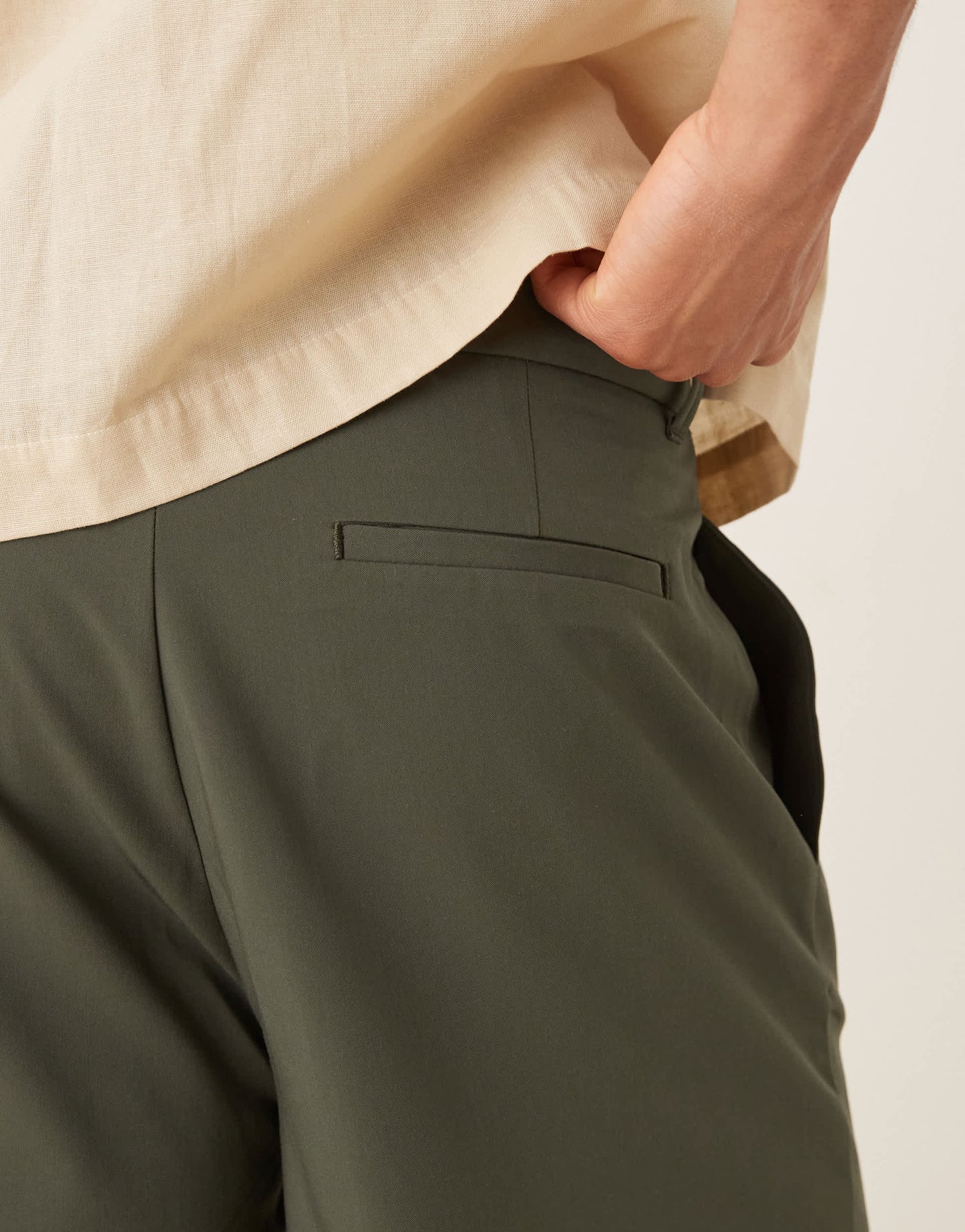 ASOS DESIGN oversized tapered trouser in green