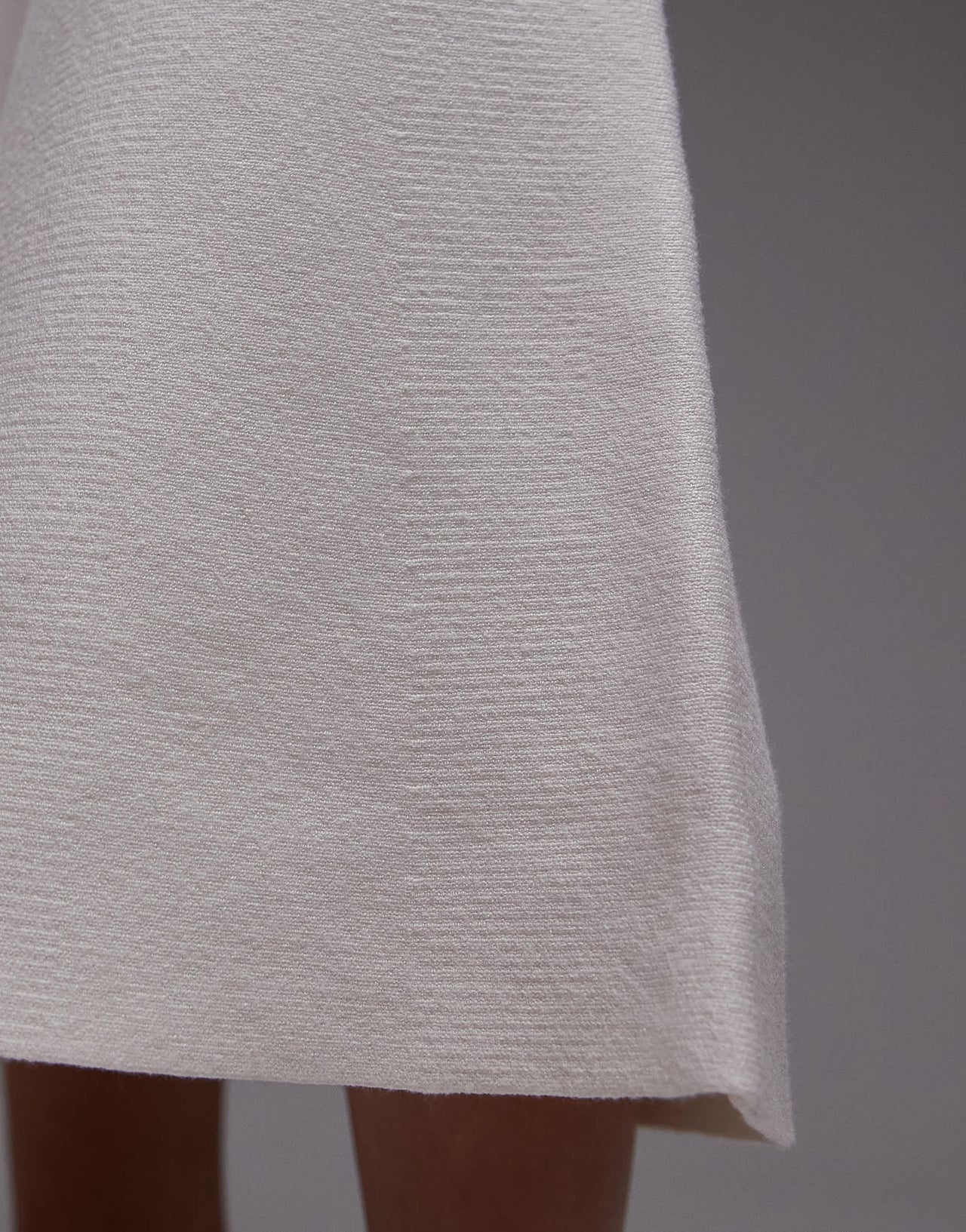 Mango knitted midi skirt co-ord in white