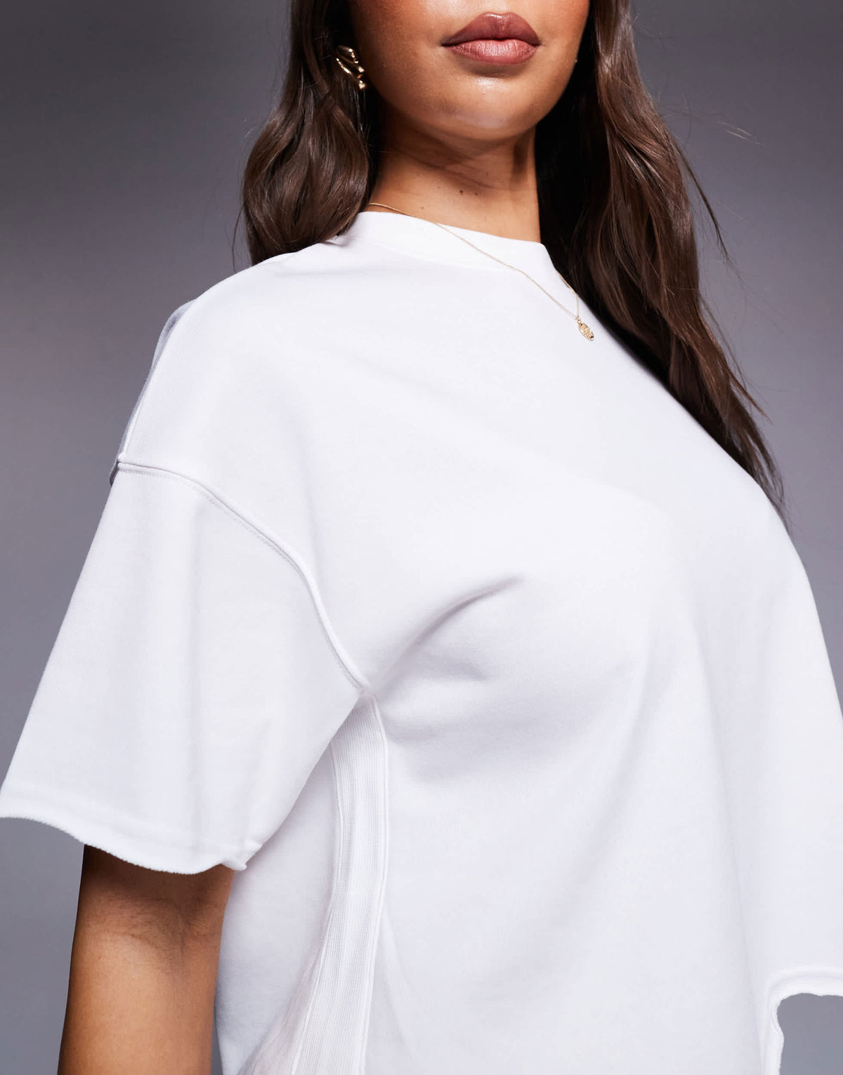 River Island jersey t-shirt co-ord in white