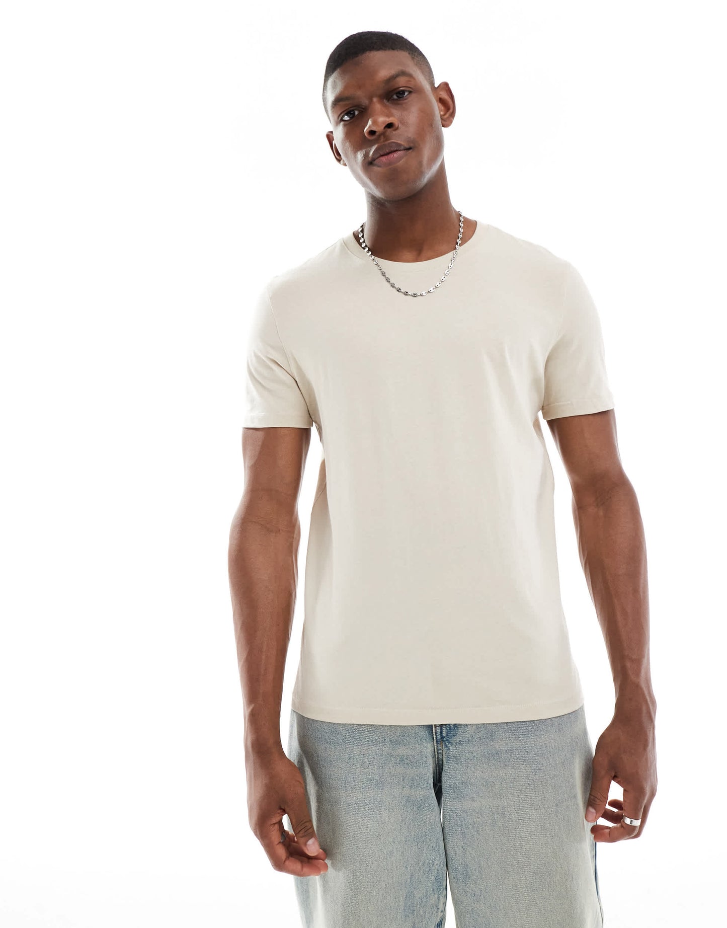 Bershka t-shirt in beige