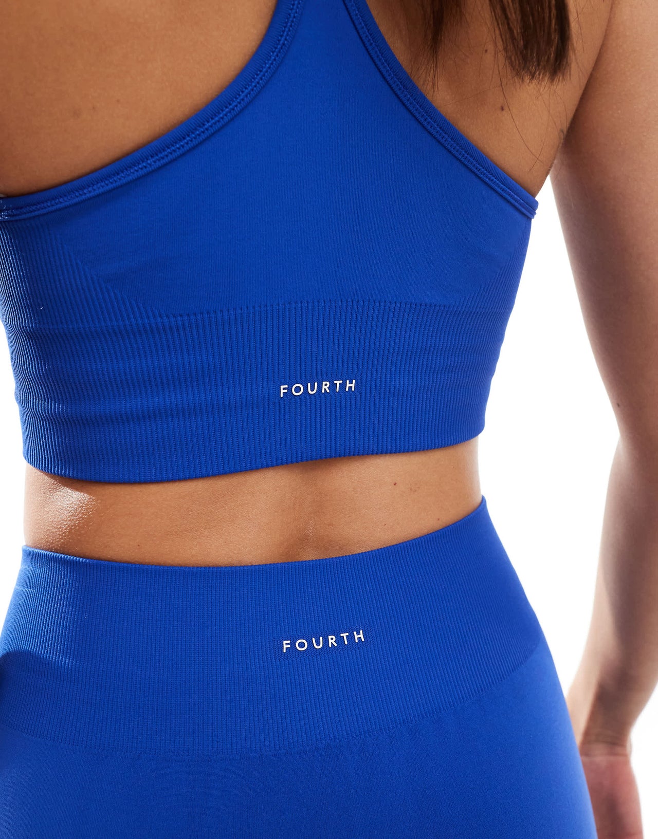 4th & Reckless seamless sculpting active high waisted shorts co-ord in cobalt blue