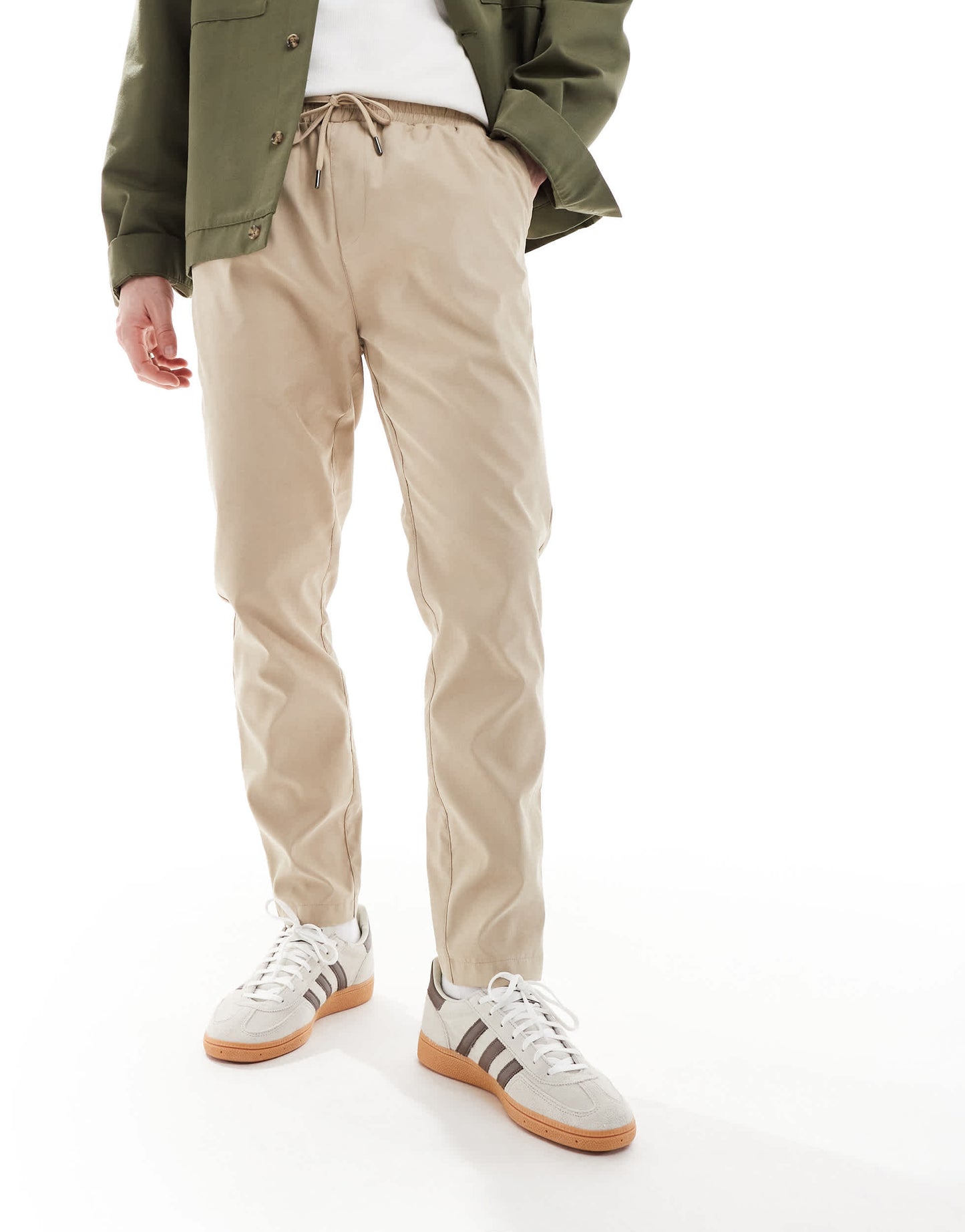 Brave Soul chino trouser in beige