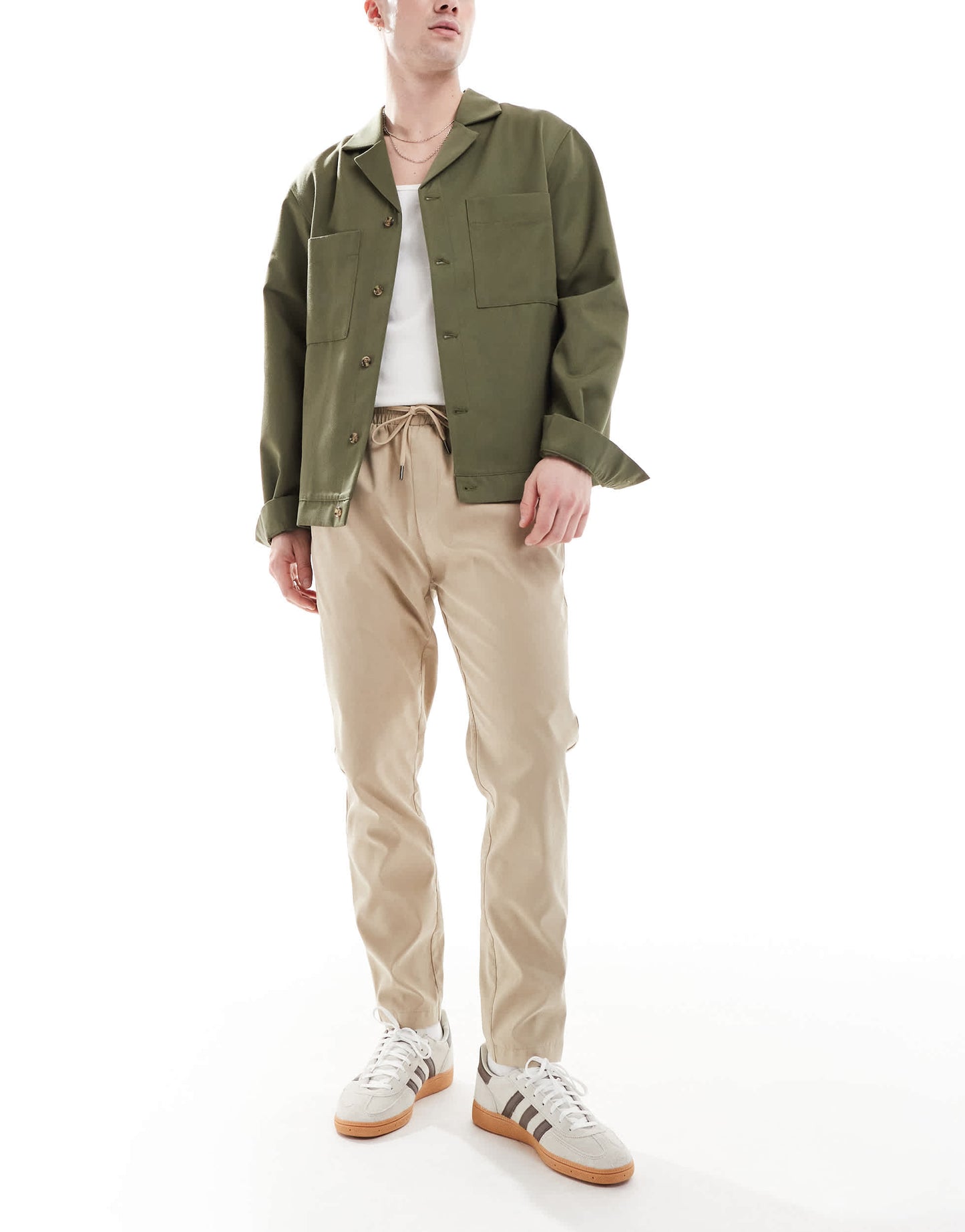 Brave Soul chino trouser in beige