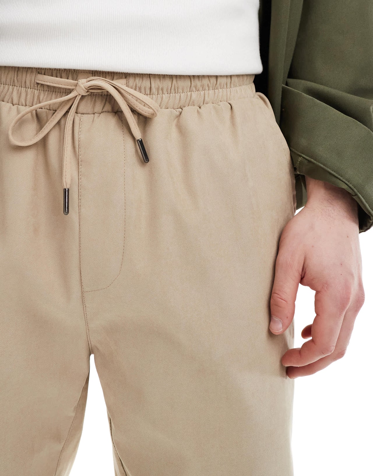 Brave Soul chino trouser in beige