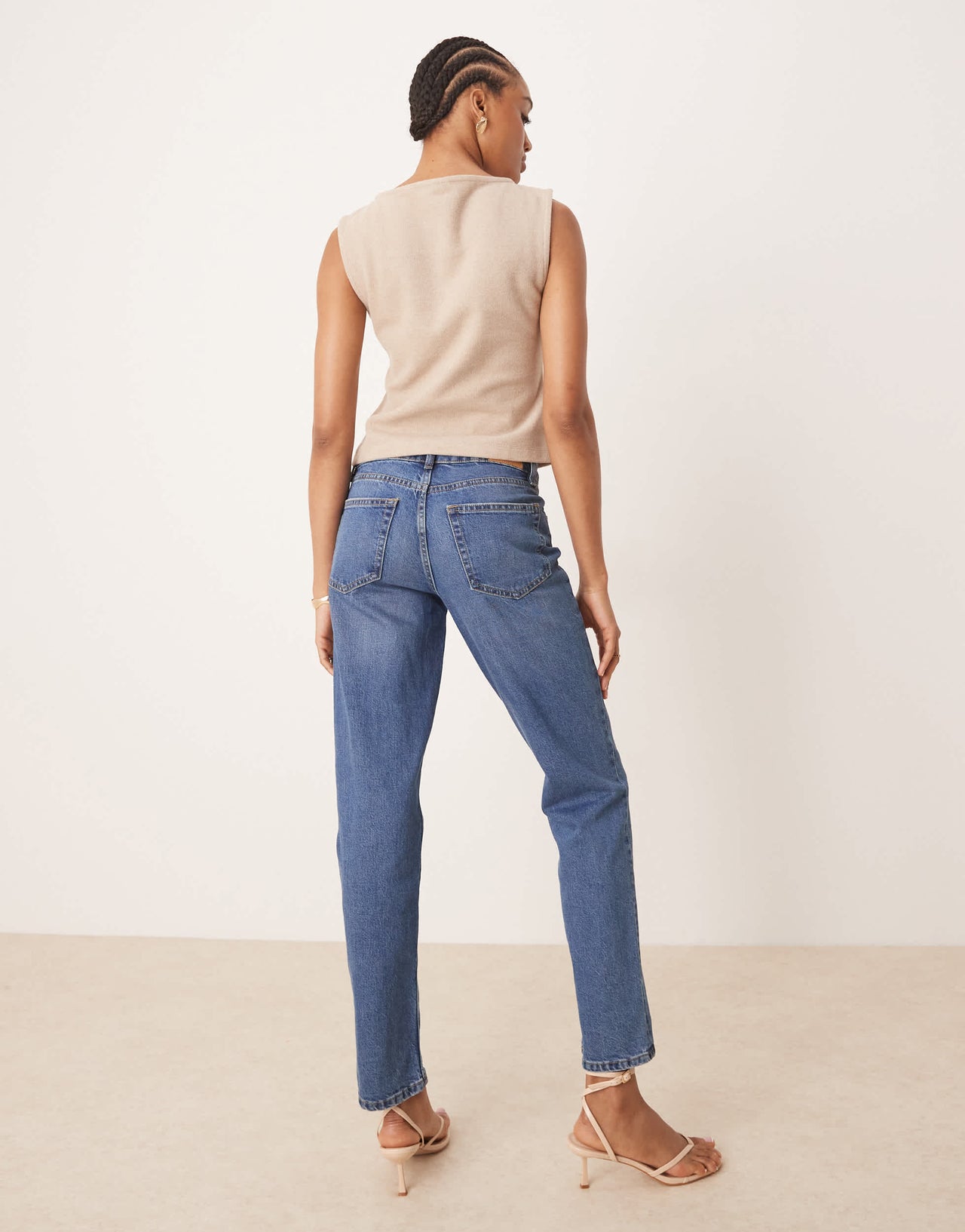 Gina Tricot Tall slim fit straight leg jeans in darkwash blue