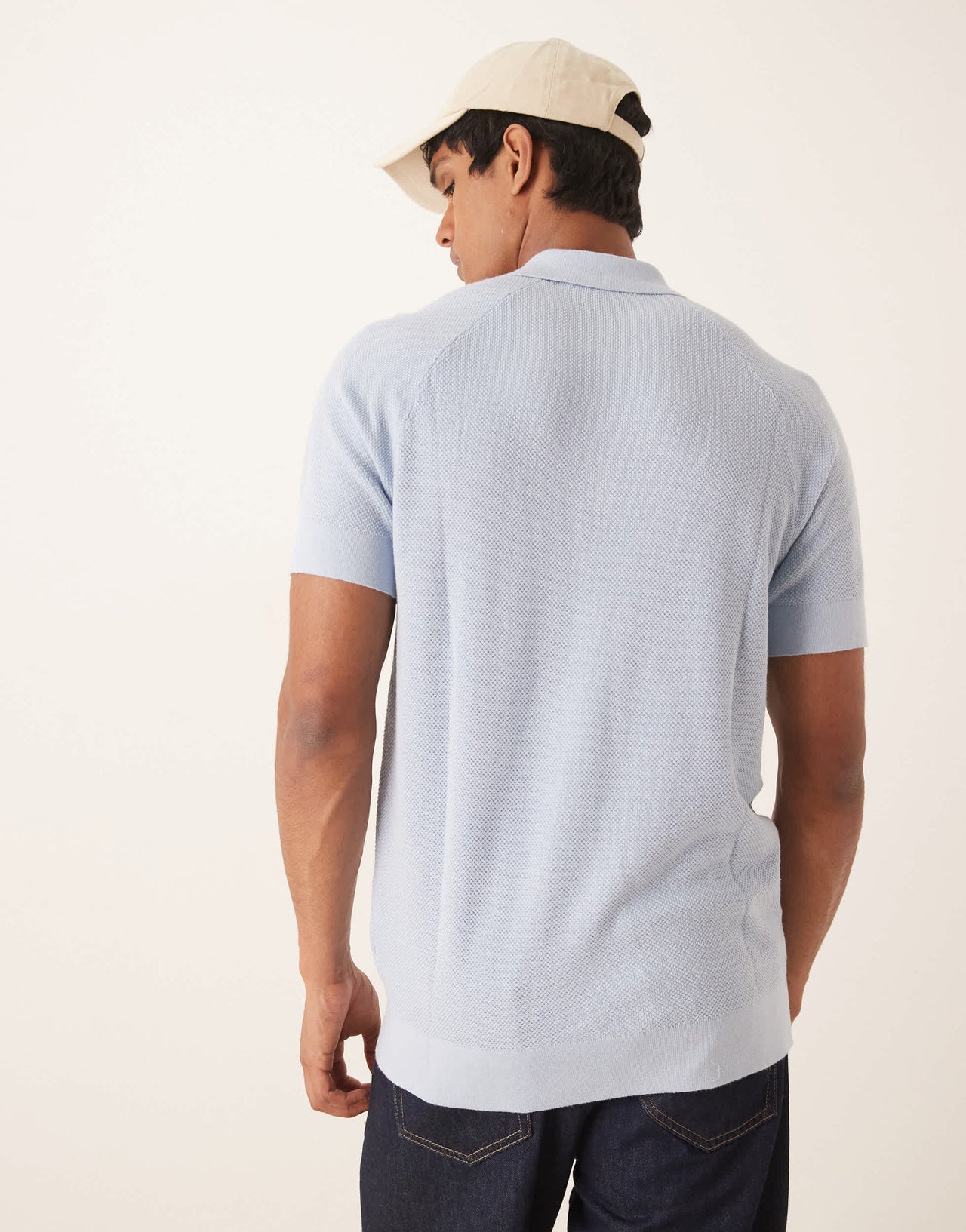 Lyle & Scott Linen Polo in light blue